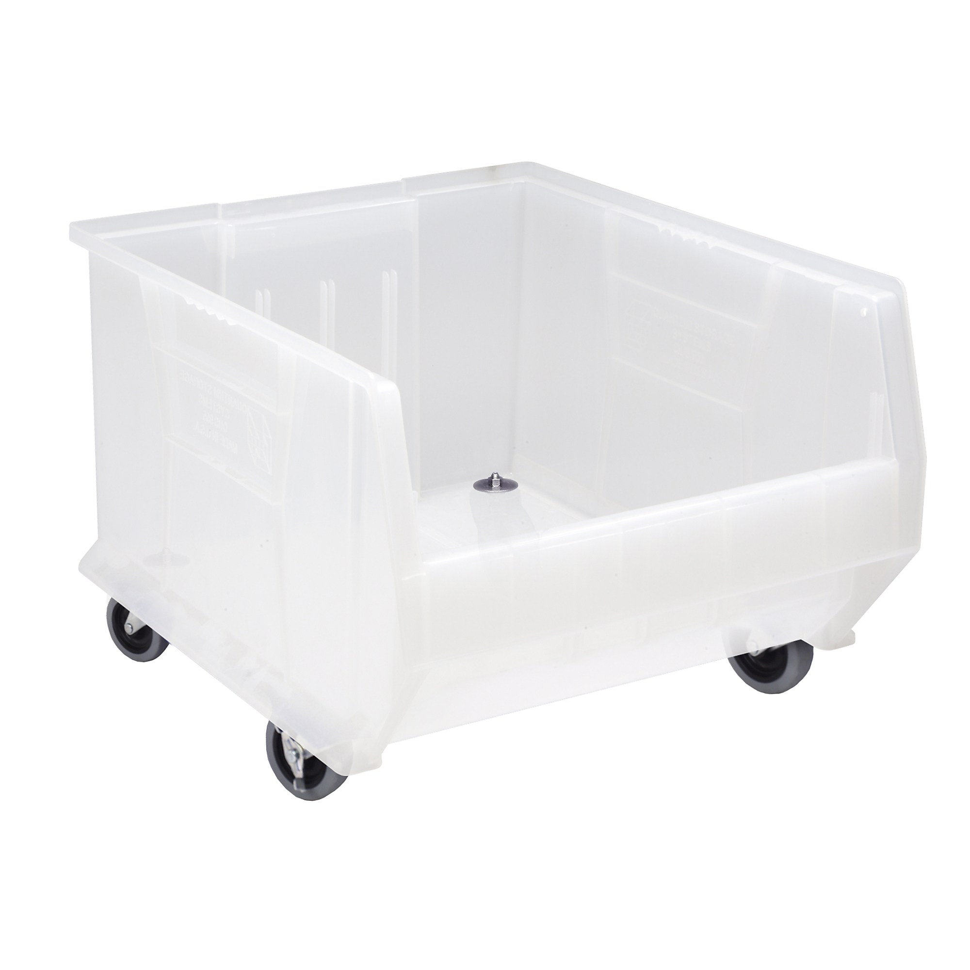Quantum Storage Hulk Bin, 23 7/8in. x 18 1/4in. x 15 1/4in., Clear, Model# QUS965MOBCL