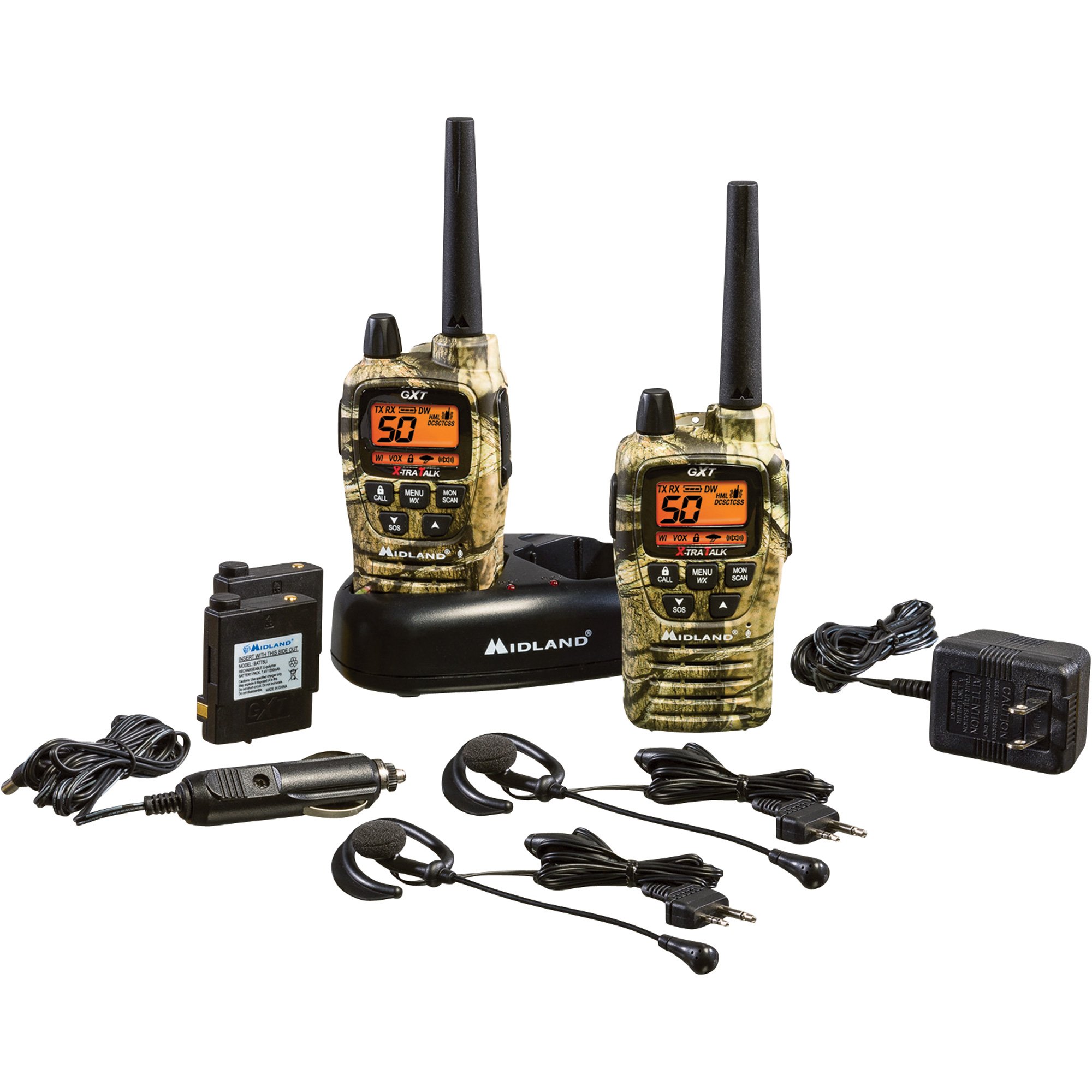 Midland GMSR Handheld Radios with Lithium Battery Packs — Pair, 36-Mile  Range, Mossy Oak Infinity Camo, Model# GXT2050VP4 Northern Tool