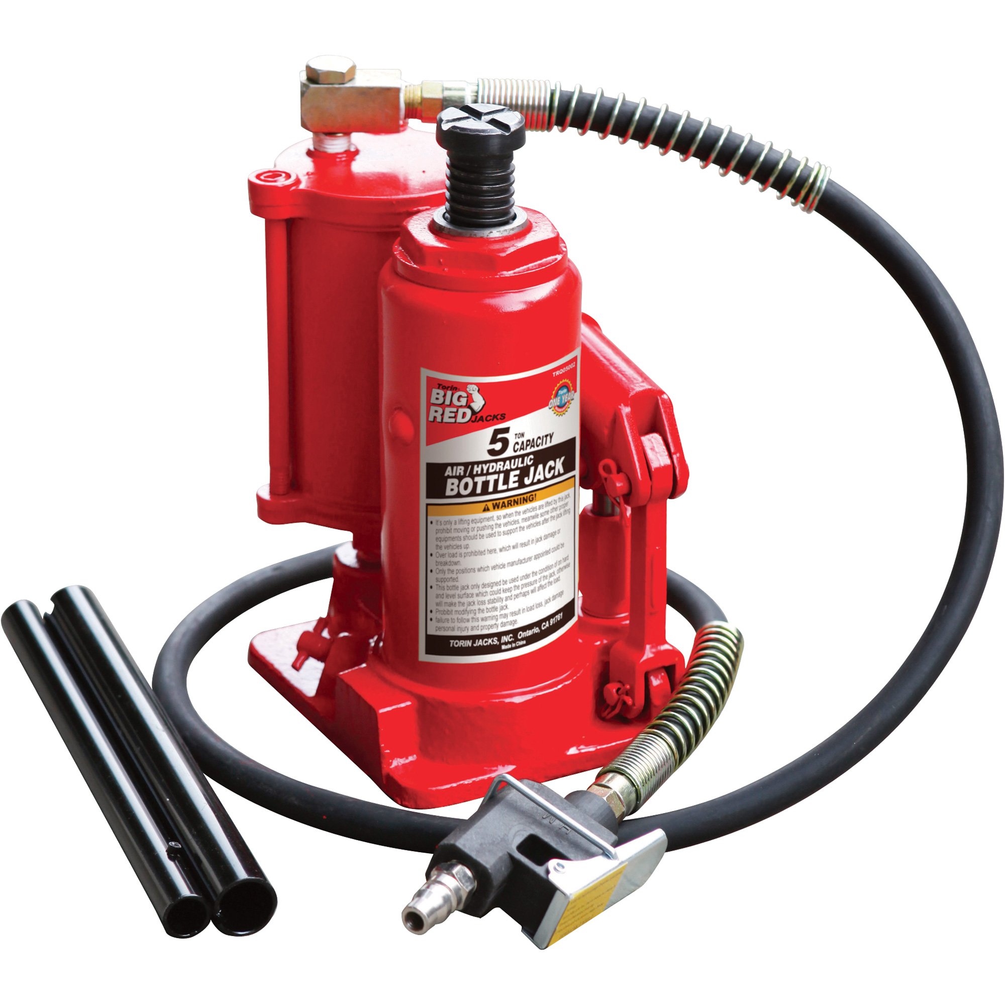 Please see replacement item# 46209. Torin Air/Hydraulic Bottle Jack — Ton  Capacity, Model# TRQ05002 Northern Tool