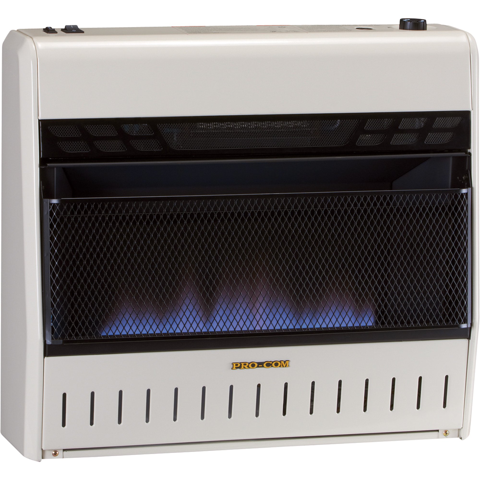 ProCom Vent-Free Trifuel Blue Flame Wall Heater — 25,000 BTU, Model# MTF300TBA-B
