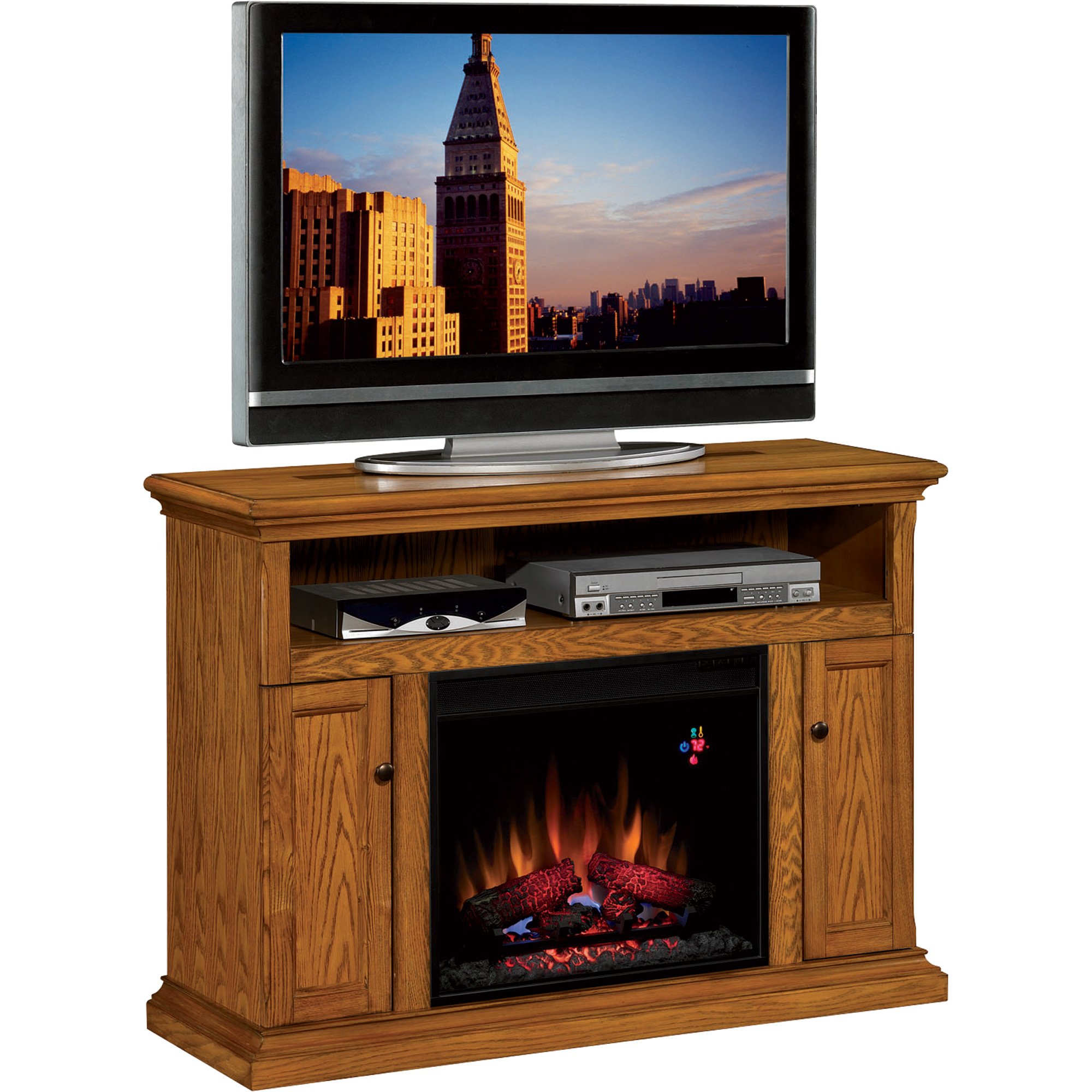 ChimneyFree Cannes Media Electric Fireplace — 4600 BTU, Oak Finish ...