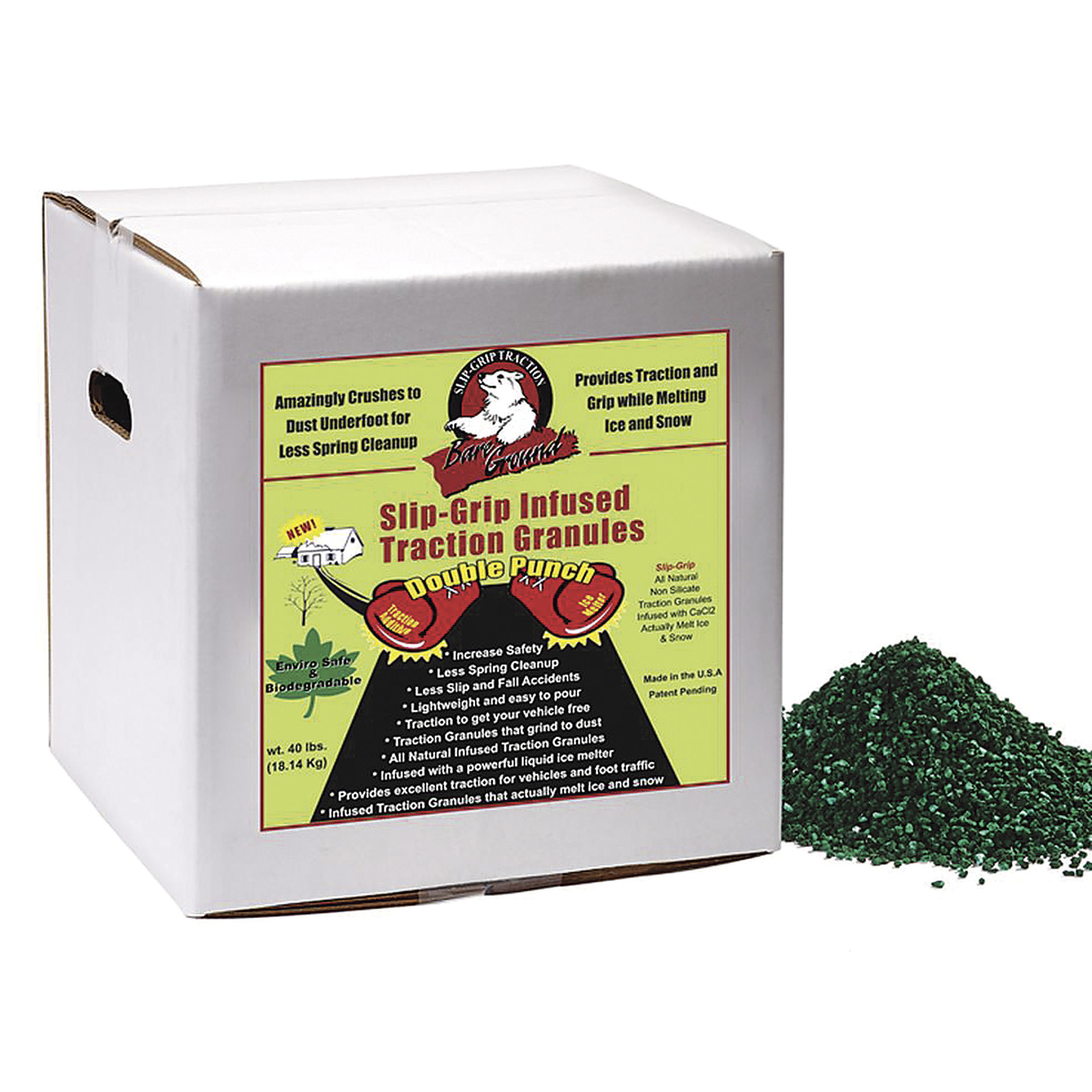 Bare Ground Solution SlipGrip Double Punch Traction Granules, 15 Lbs., Model# SLGP-15
