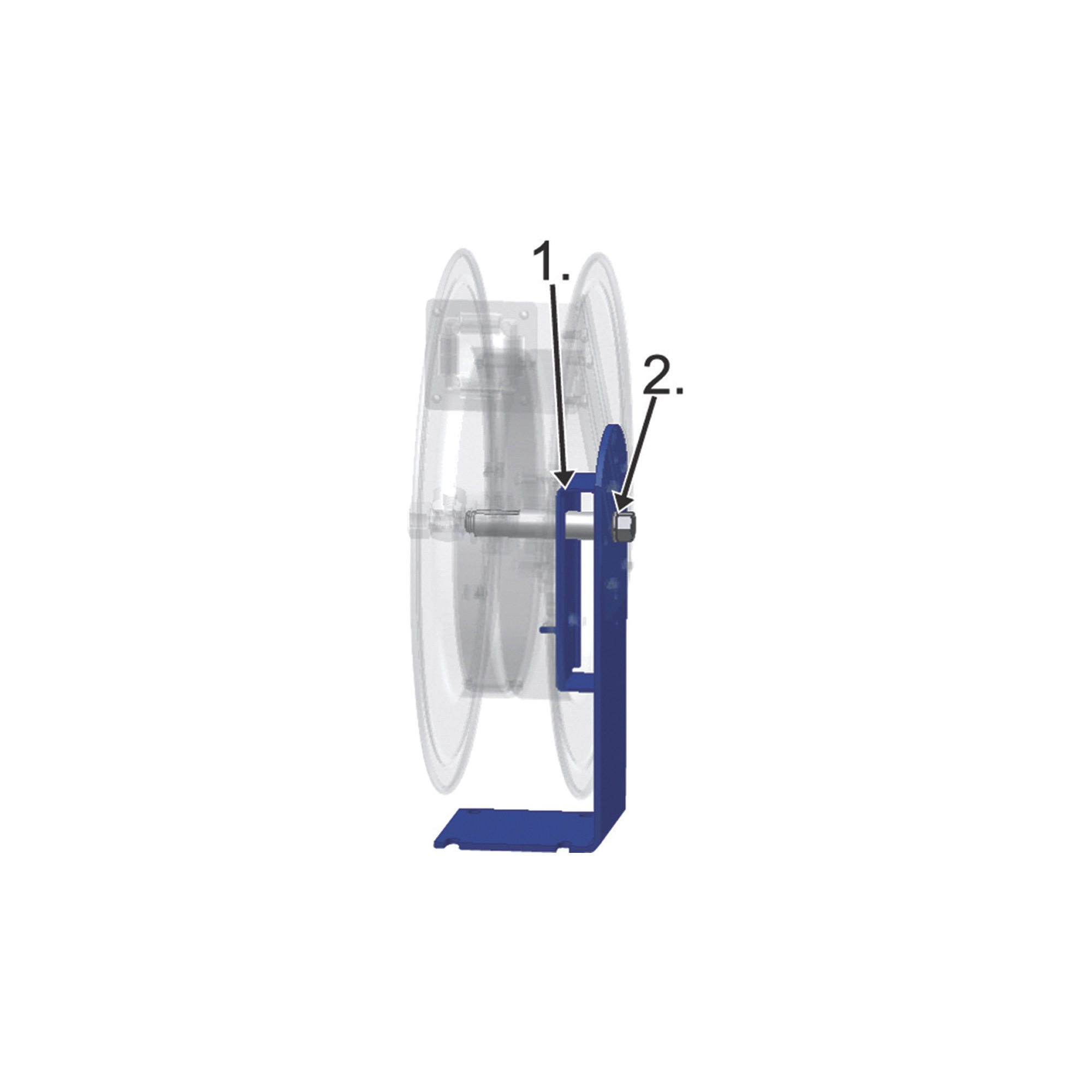 Coxreels Air Hose Reel, With 3/8in. x 50ft. PVC Hose, Max. 300 PSI
