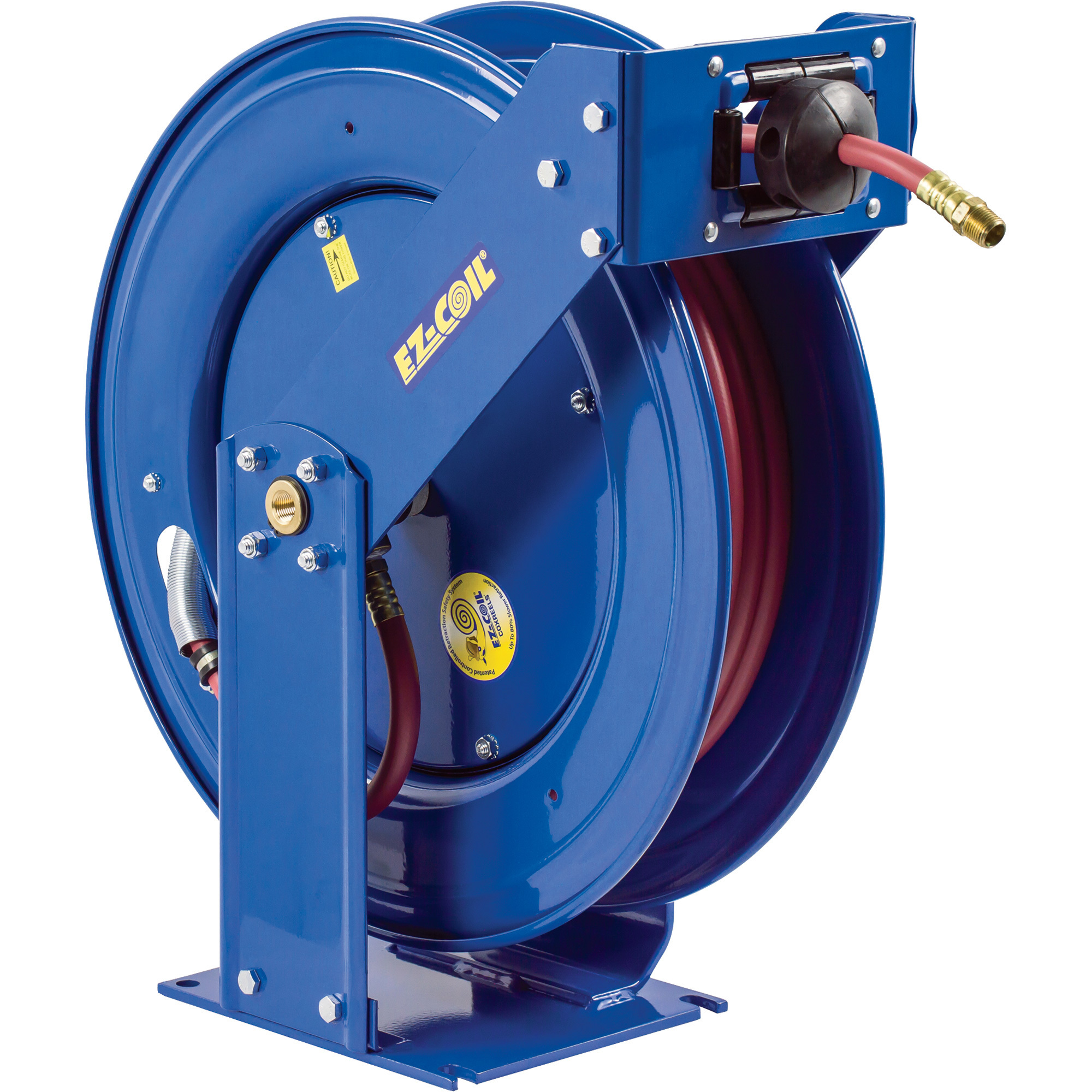 Coxreels Truck Series Hose Reel with EZ-Coil, With 1/2in. x 75ft. PVC Hose, Max. 300 PSI, Model# EZ-TSH-475