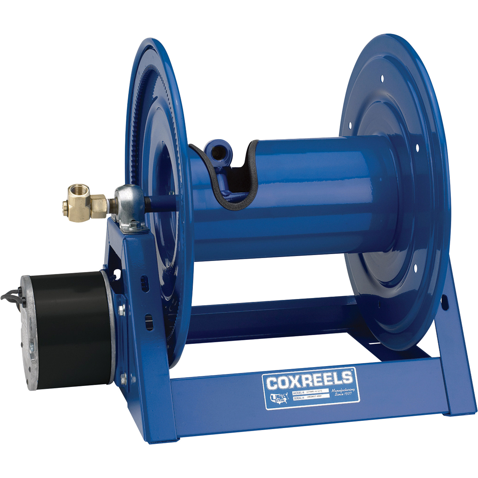 Coxreels Competitor Series Motorized Reel, Holds 1/2in. x 200ft. Hose, Max. 3000 PSI, Model# 1125-4-200-E