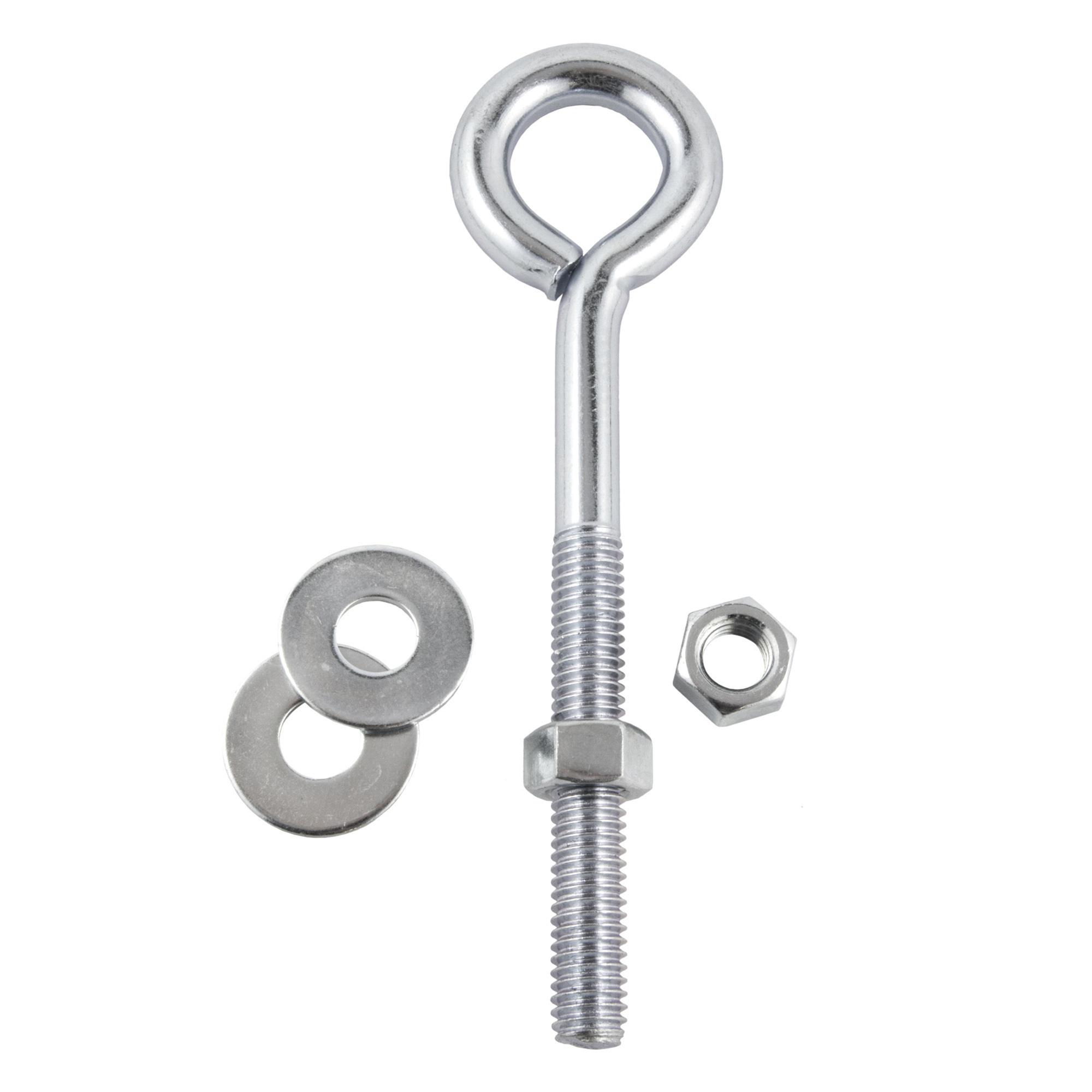 Mibro 1/4in. x 3in. Eyebolt with 2 Nuts and 2 Washers, Model# 906211