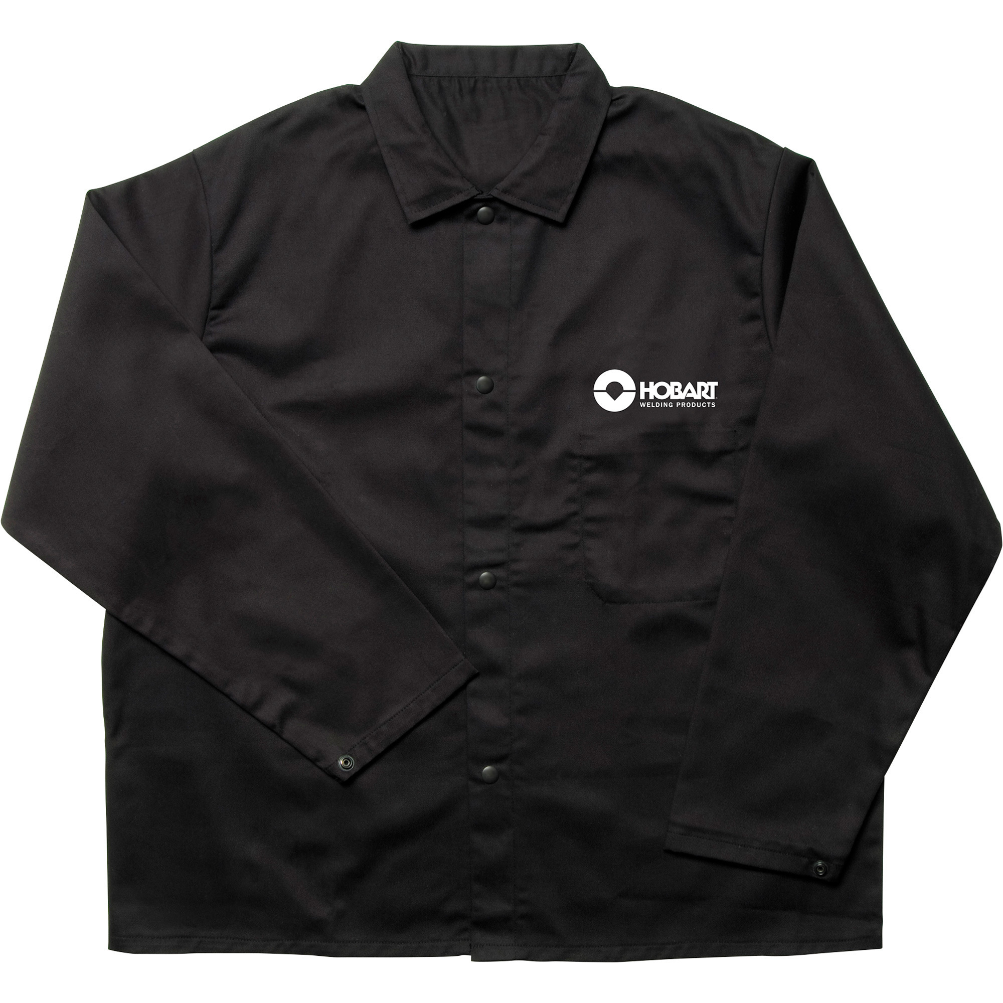 Hobart Welding Jacket, Flame-Retardant Cotton, Black, X-Large