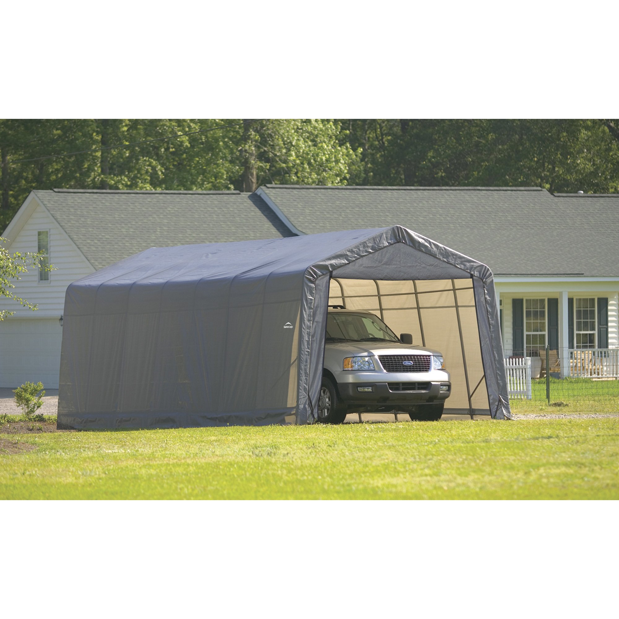 ShelterLogic Peak Style Garage/Storage Shelter — 28ft.L x 13ft.W x 10ft