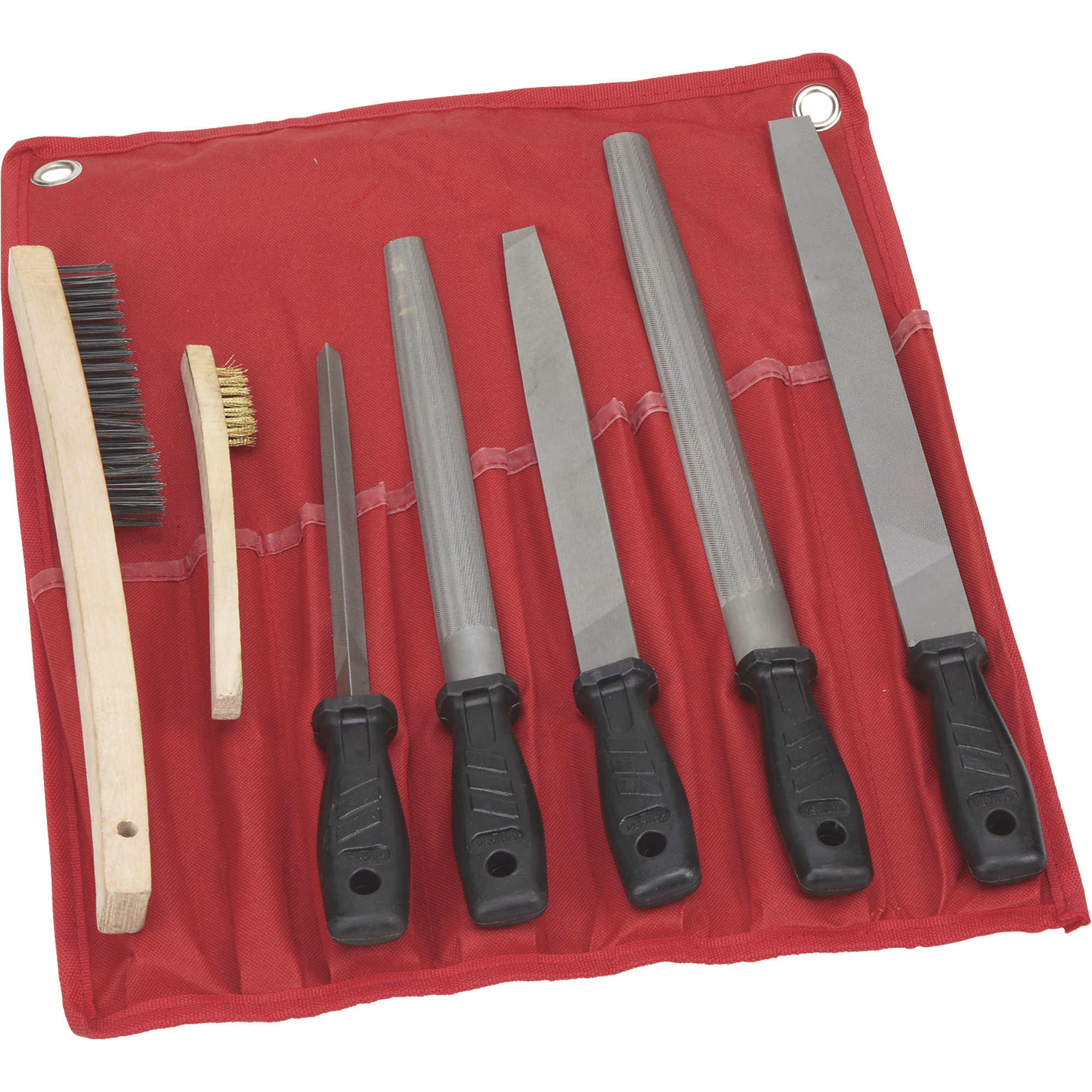 Ironton 7-Pc. Steel File and Wire Brush Set