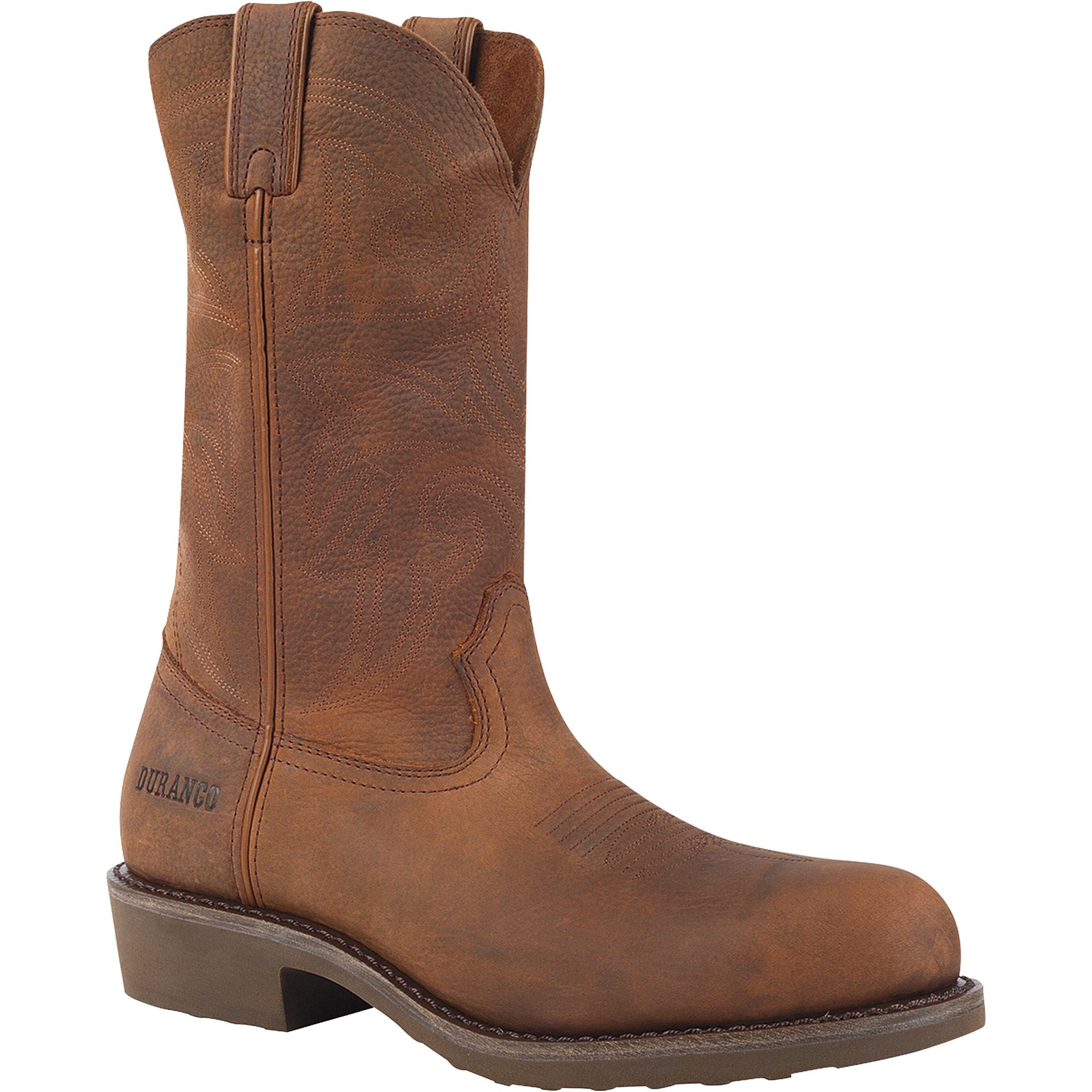 Durango 12In. Composite Toe Western Boot — Distressed Tan, Size 8 ...