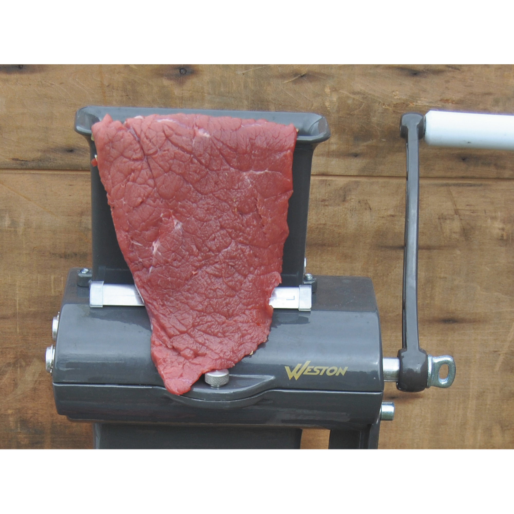 Weston Manual Support Beef Jerky Slicer, Quick and Easy Operation For Cuts  Up To 5” Wide x 1.25” Thick, Durable Aluminum Construction, Stainless Steel