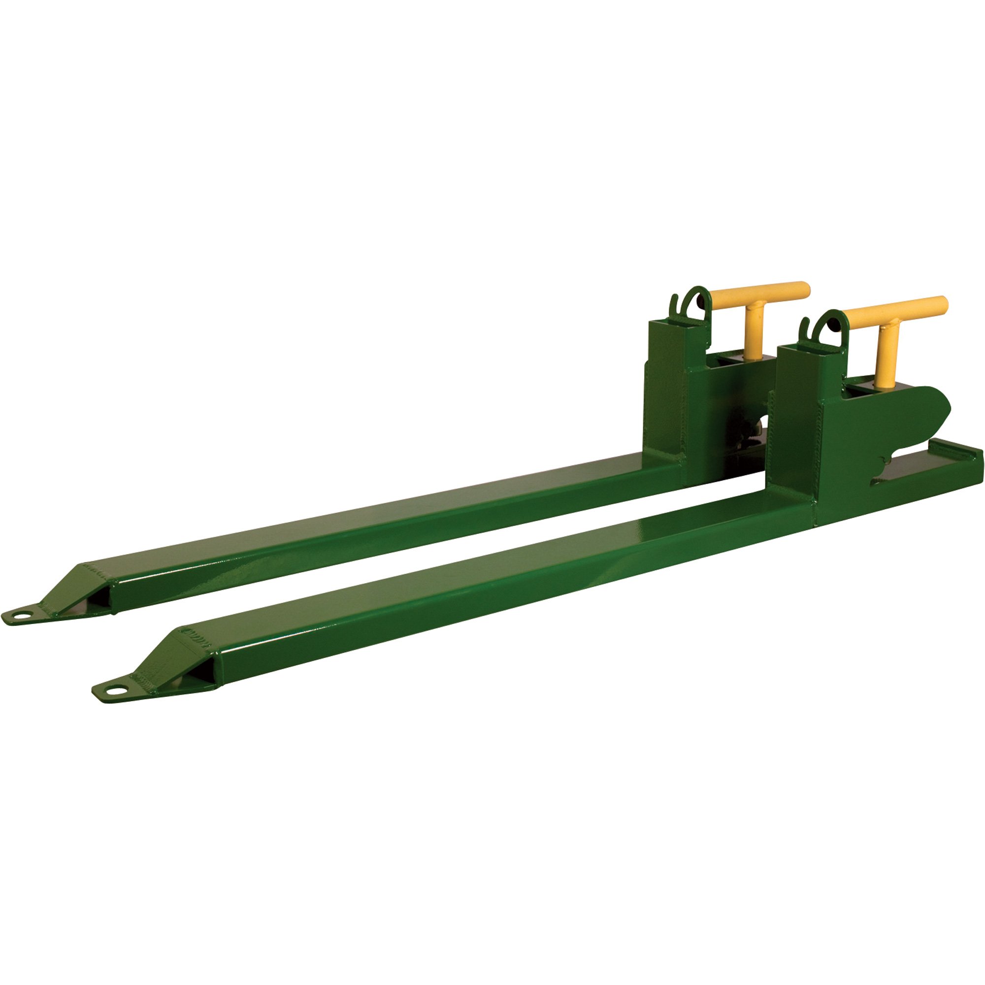 Load Quip Aluminum Bucket Forks — 2850 Lb Capacity Green Model