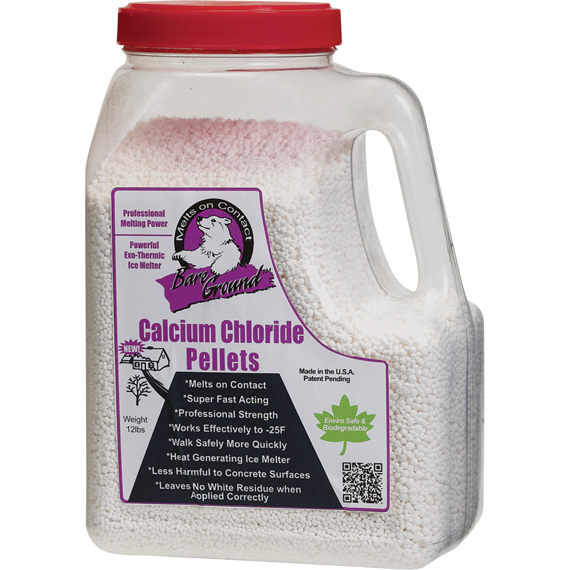 Bare Ground Professional-Strength Calcium Chloride Pellets, Four 7-Lb. Jugs, Model# BGCCP-12