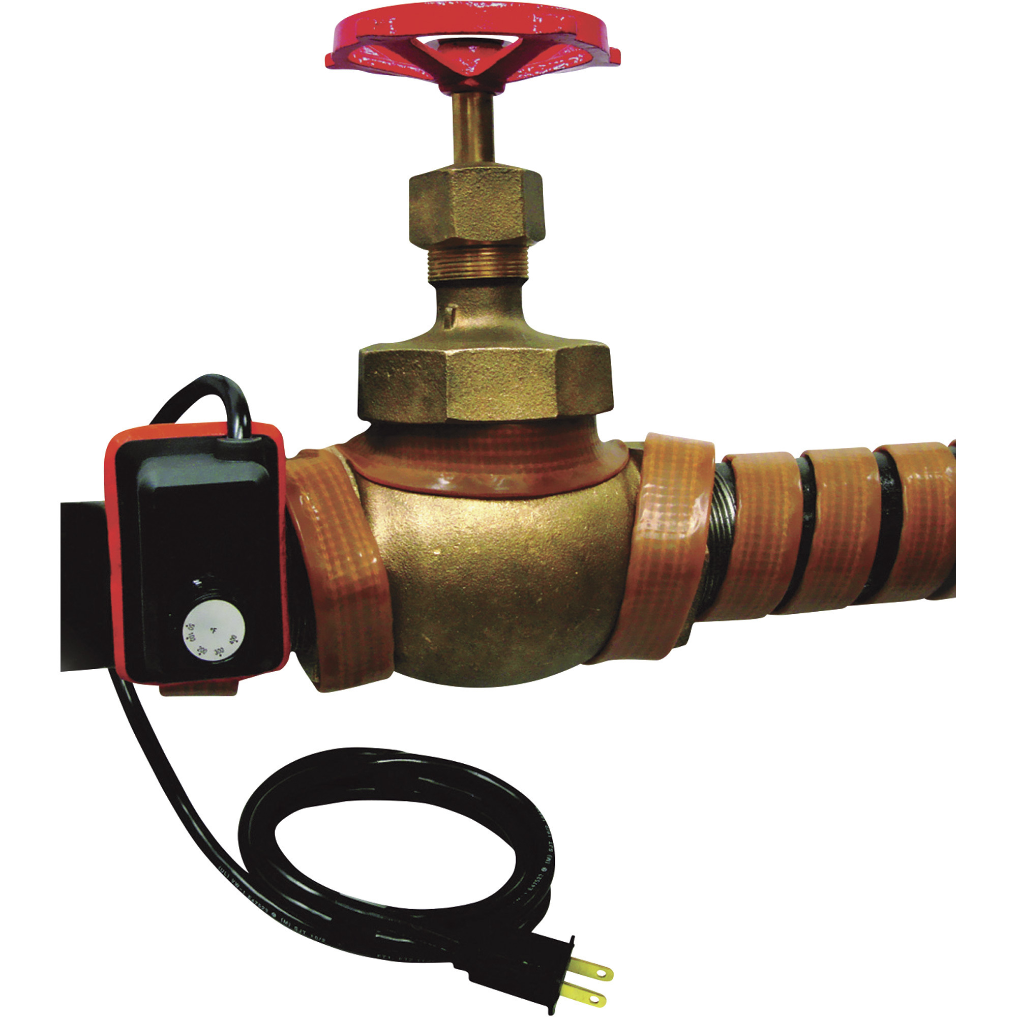 BriskHeat Electric Heat Tape with Adjustable Thermostat, 1in.W x 6Ft.L, Model# HSTAT101006