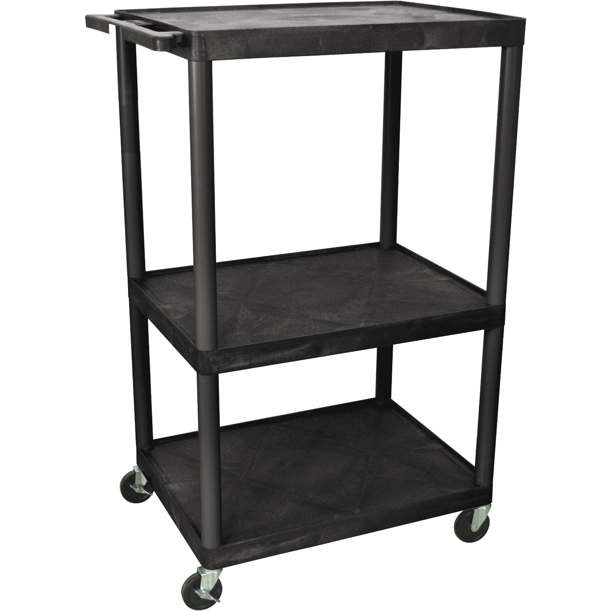 Luxor Utility Cart, 400-Lb. Capacity, 54in.H, Black, Model# LP54-B