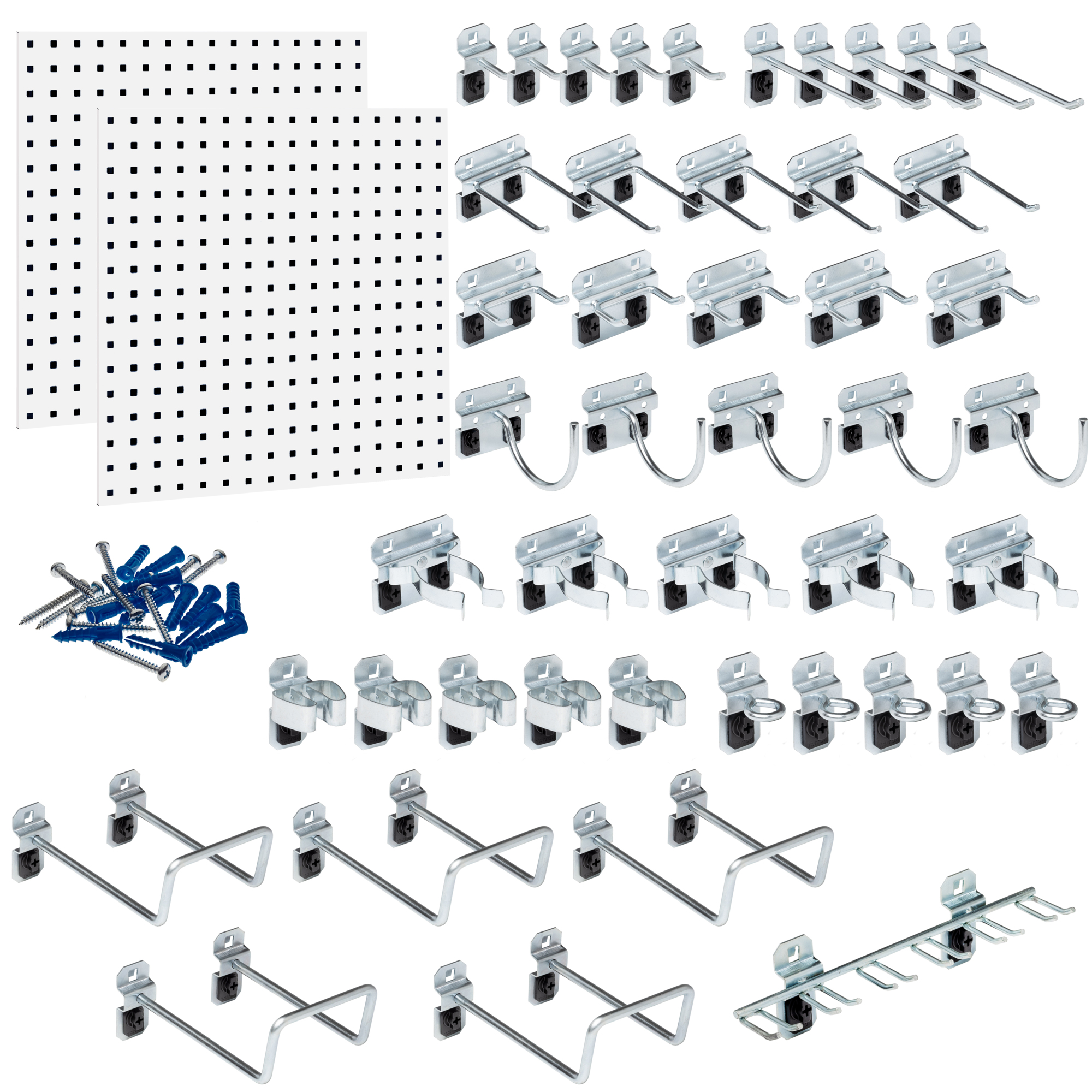 Triton 2-Pc. LocBoard Set, 24-In. x 24-In. Boards, 46 Hooks, Model# LB1-KIT