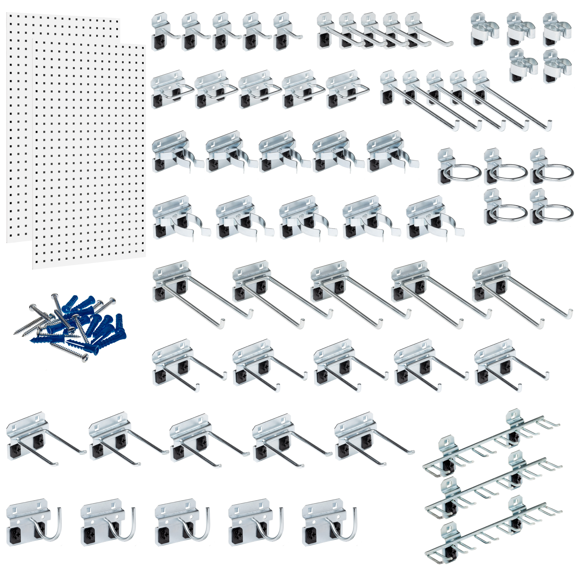 Triton 2-Pc. LocBoard Set, 24in. x 42.5in. Boards, 63 Hooks, Model# LB2-KIT