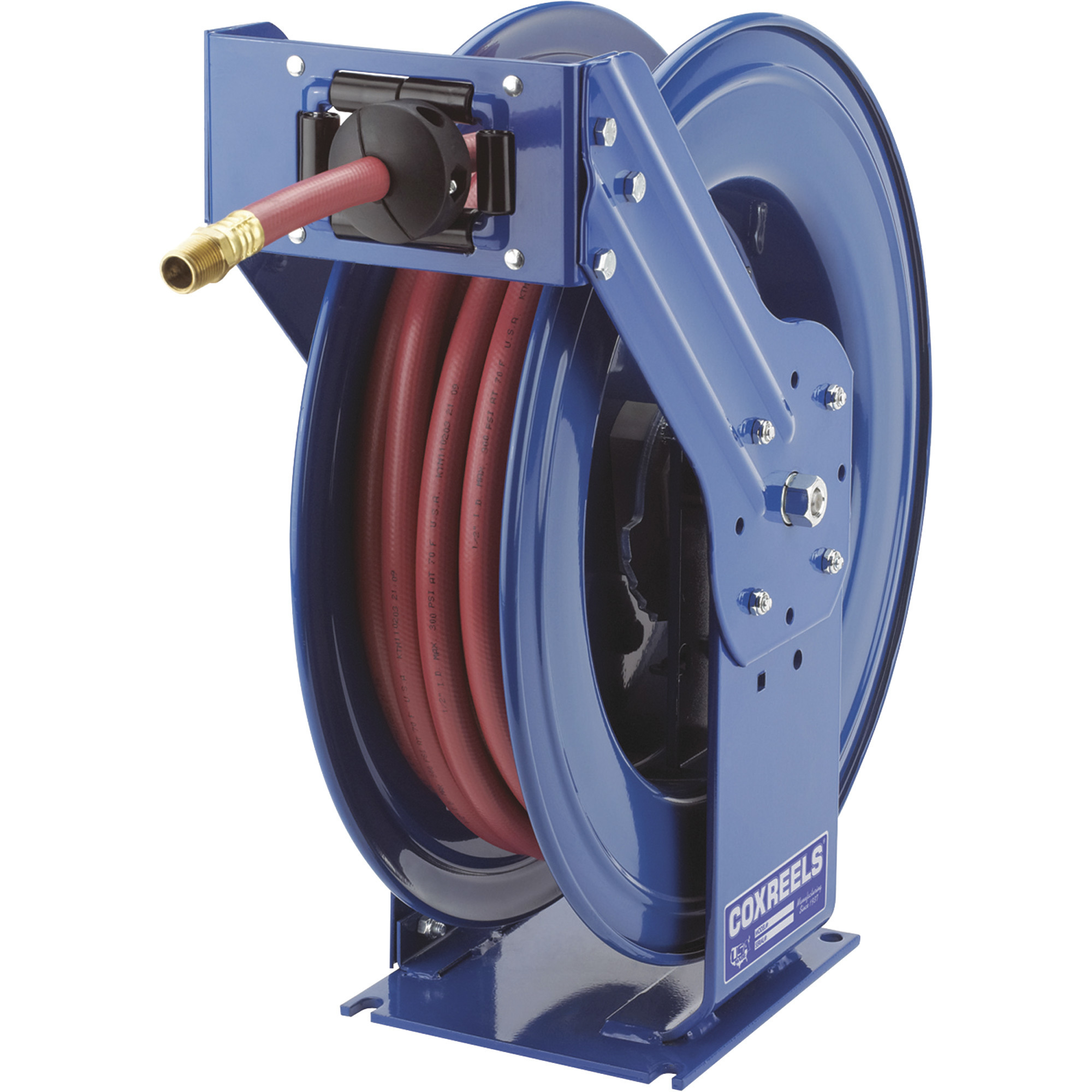 Coxreels Manual Rewind Hose Reel, Holds 3/8in. x 100ft. Hose, Max
