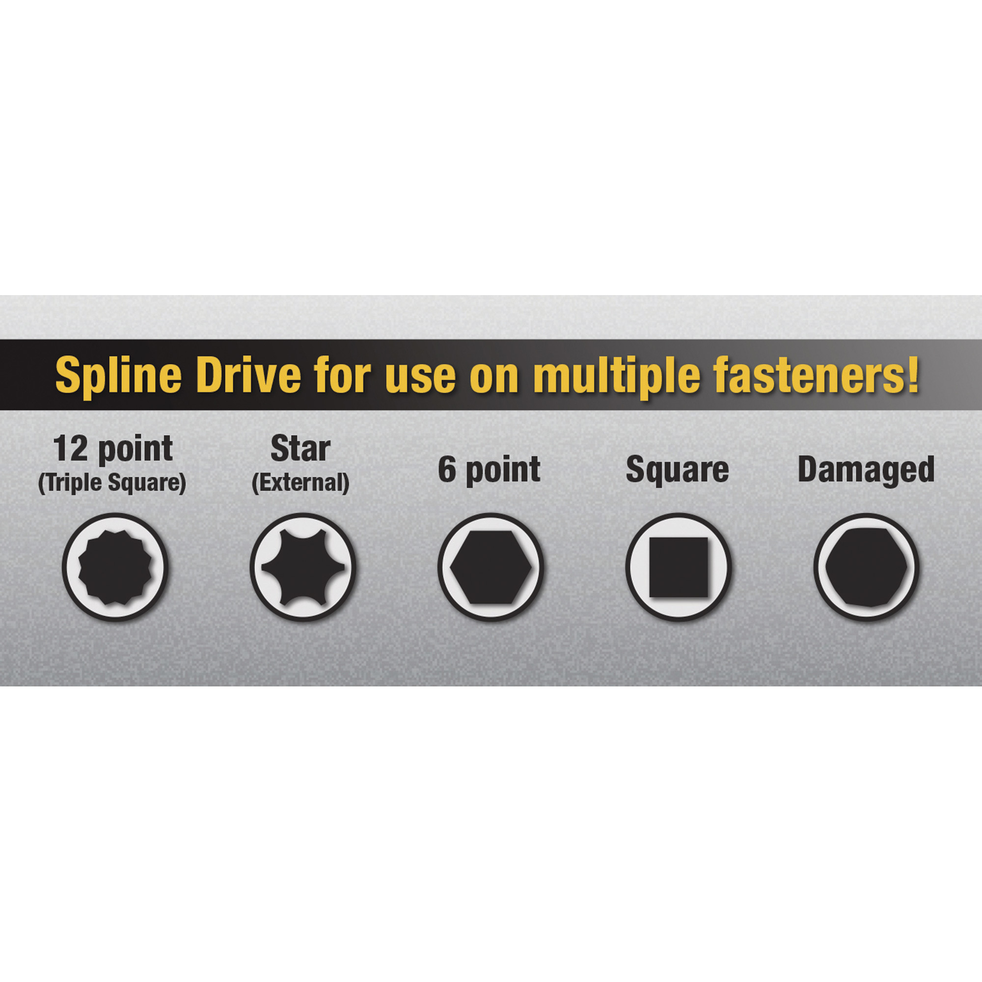 Klutch ExtraLong Spline Drive Flex Ratcheting Wrench, 5/16in. x 3/8in