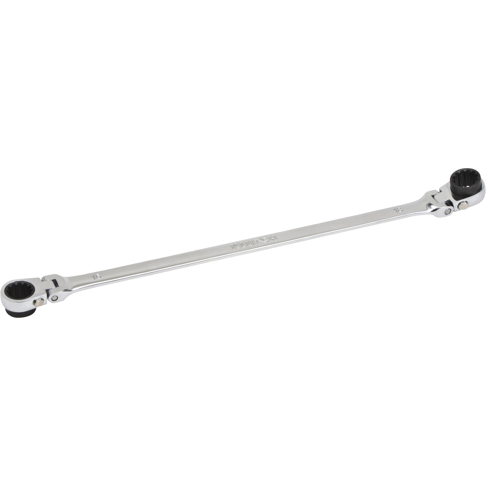 Klutch Extra-Long Spline Drive Flex Ratcheting Wrench, 16mm x 18mm