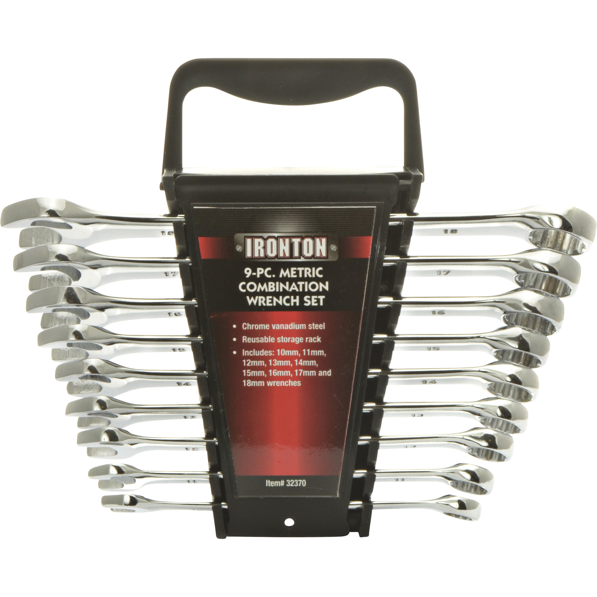 Ironton Wrench Set, 9Pc., Metric, Model 82372 Northern Tool