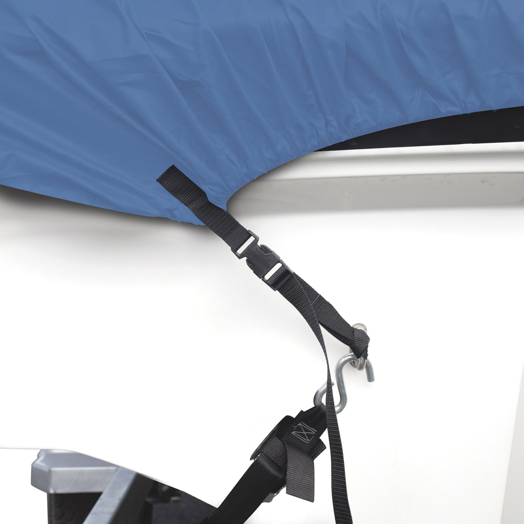 Classic Accessories Stellex All Seasons Boat Cover — Blue Fits 16ft18 12ft X 98inw Boats 9334