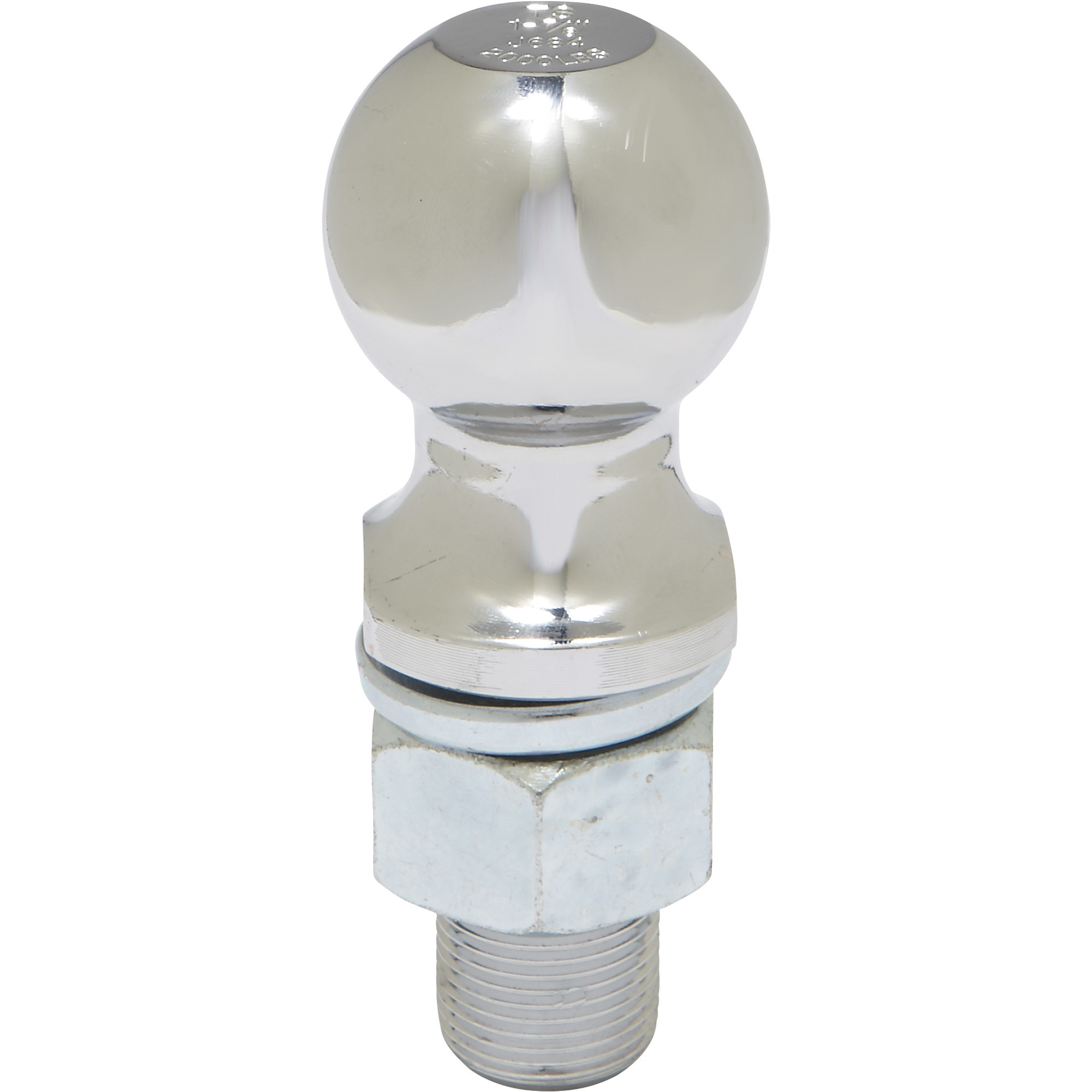 Ultra-Tow Chrome-Plated Hitch Ball, 1-7/8in. Ball, 1in. Dia. x 2-1/8in.L Shank, 2000-Lb. Capacity