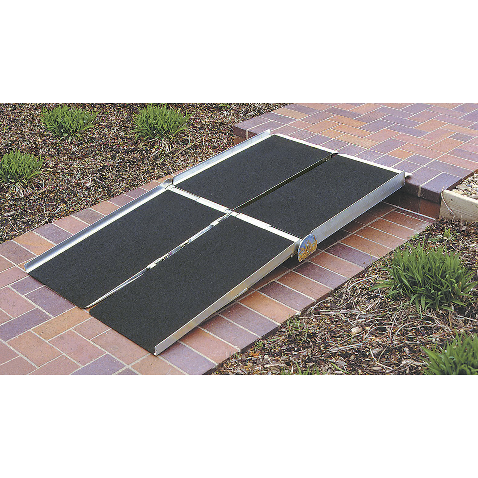 PVI Multifold Aluminum Threshold Ramp — 600-Lb. Capacity, 6ft.L x 30in ...