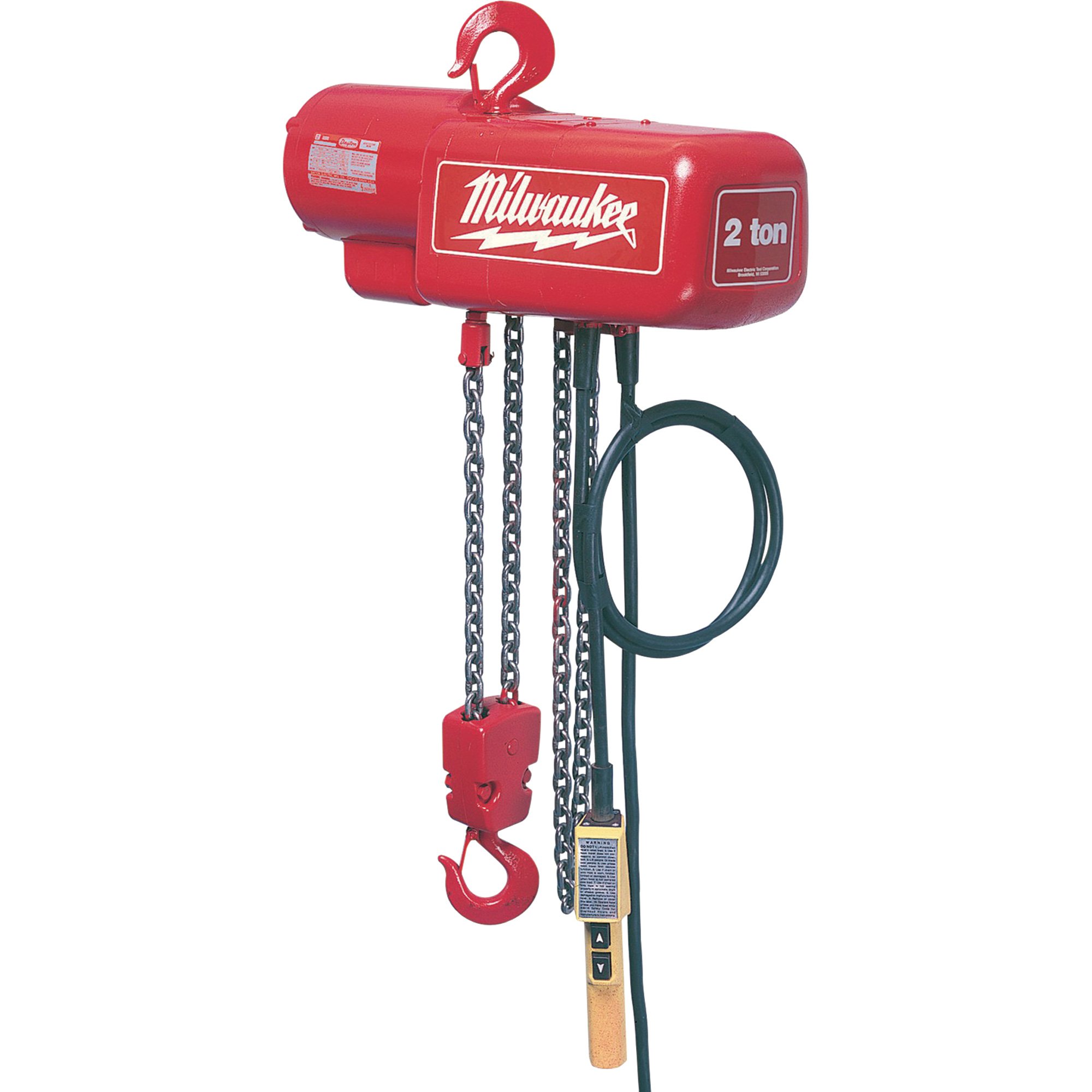 Milwaukee Professional Electric Chain Hoist — 2-Ton Capacity, 10ft. Lift, Model# 9571