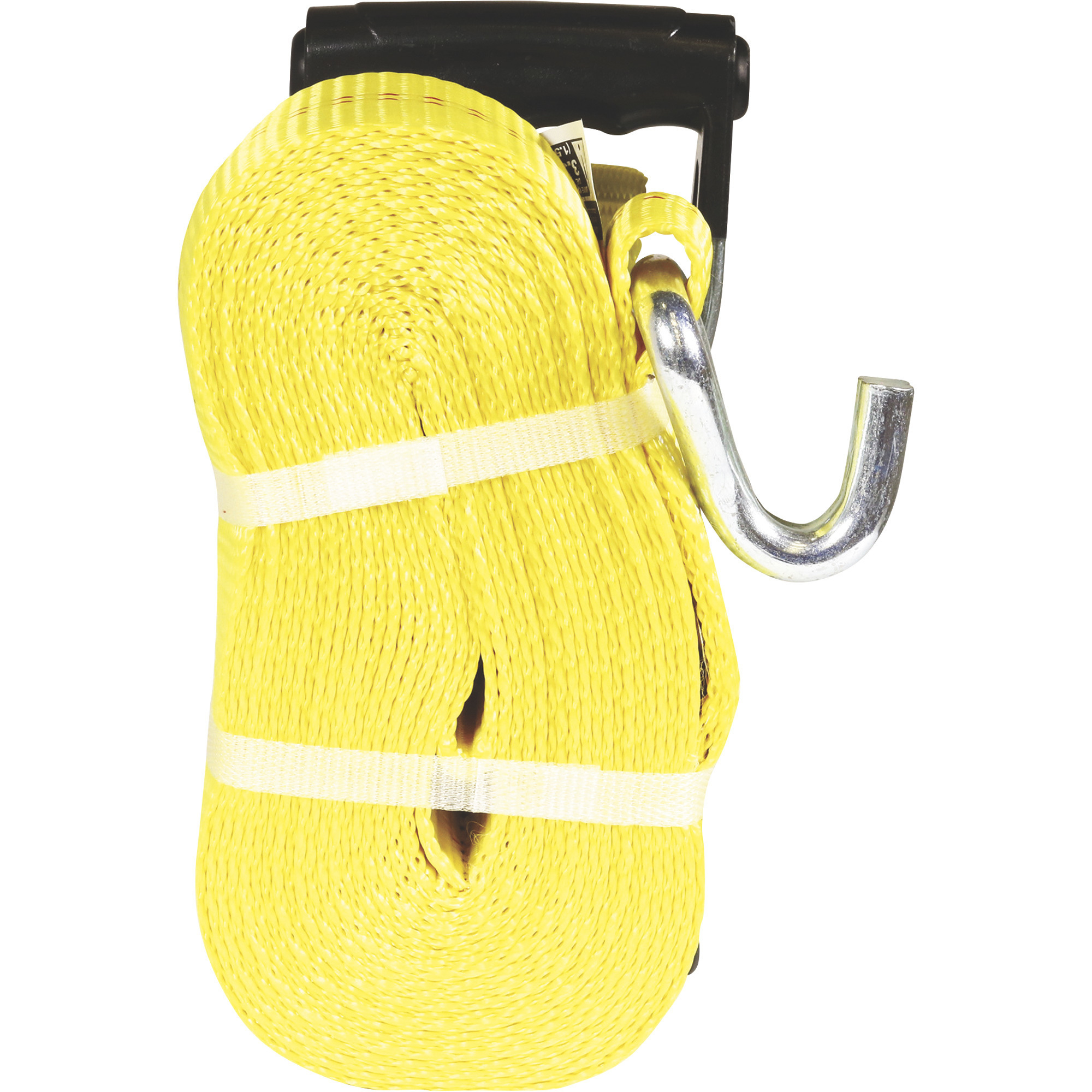 3 x 30' Yellow Ratchet Tie-Down Straps w/ Wire Hook 15000 Lbs Capacity