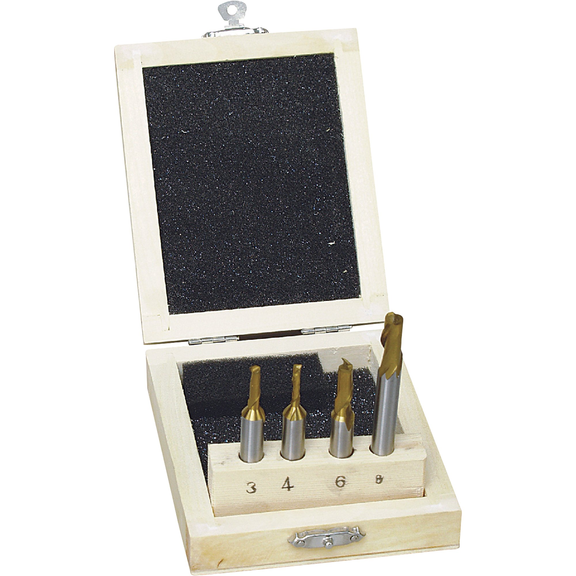 Northern Industrial Steel Single Flute End Mill Set — 4Pc. Northern Tool