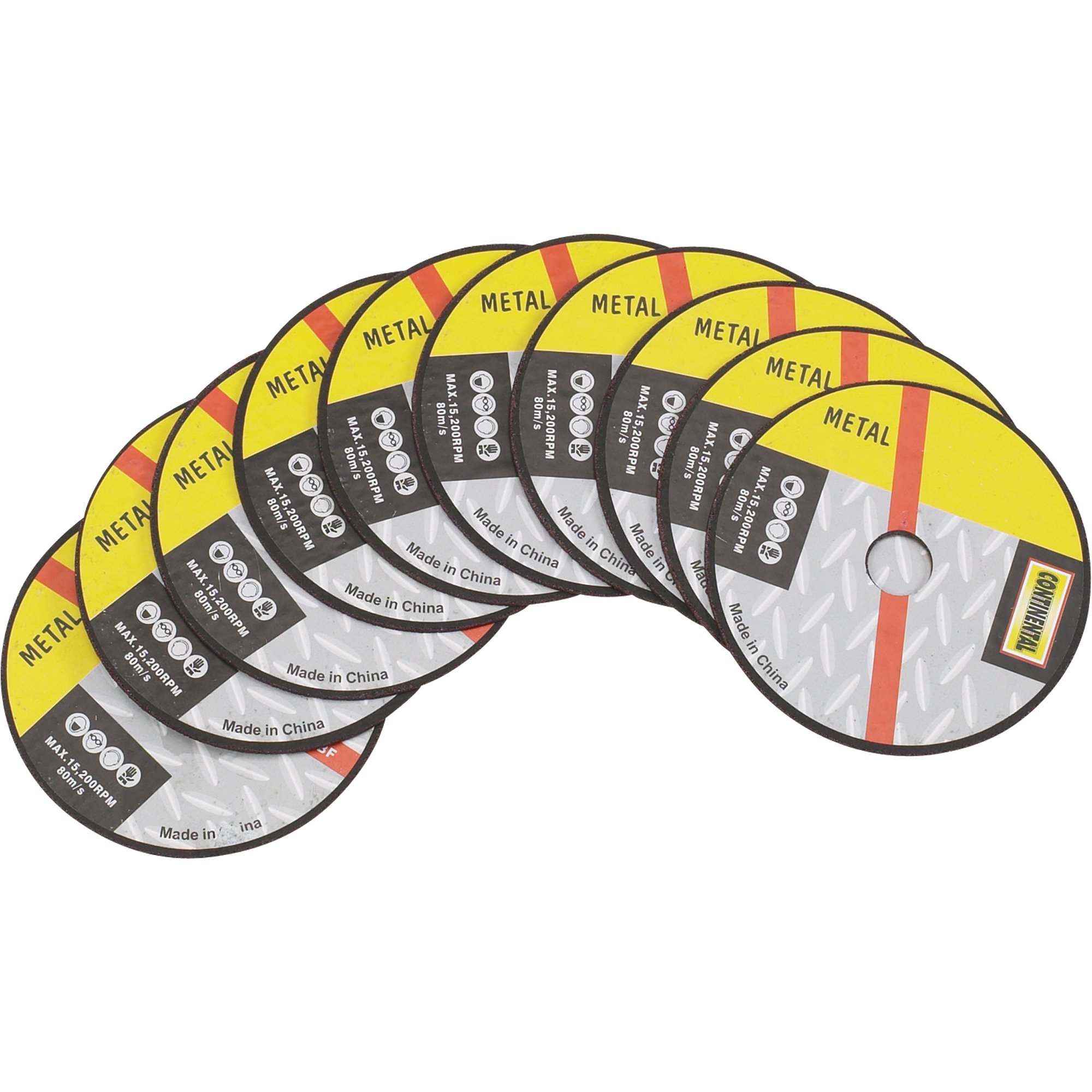 Continental Abrasives Type 27 Grinding Wheels — 4in. x 1/8in., 5/8in. Arbor, 10-Pk.