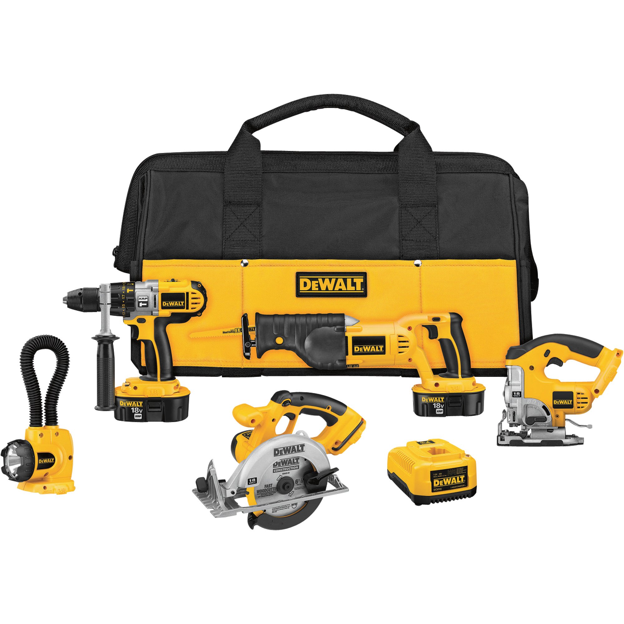 DEWALT Cordless Combo Tool Kit — 18 Volt, 5-Tool, Model# DCK550X