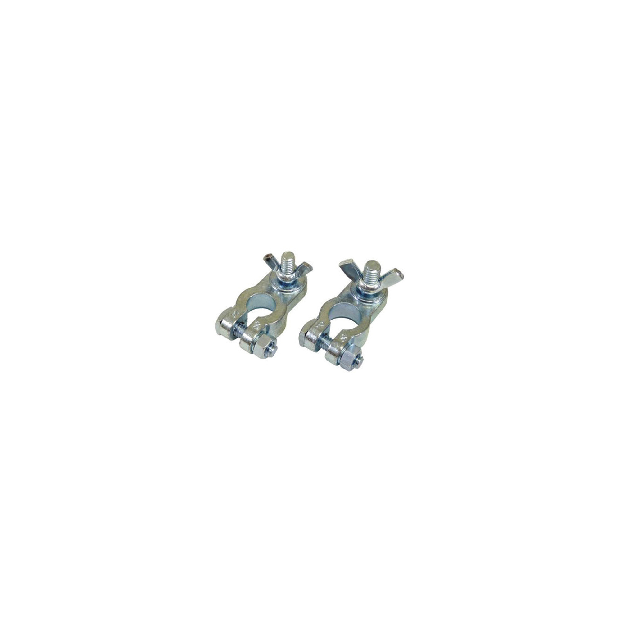 Schumacher Marine Battery Terminals, 2-Pack with Wing Nuts, Zinc Plated, Model# BAF-MT1