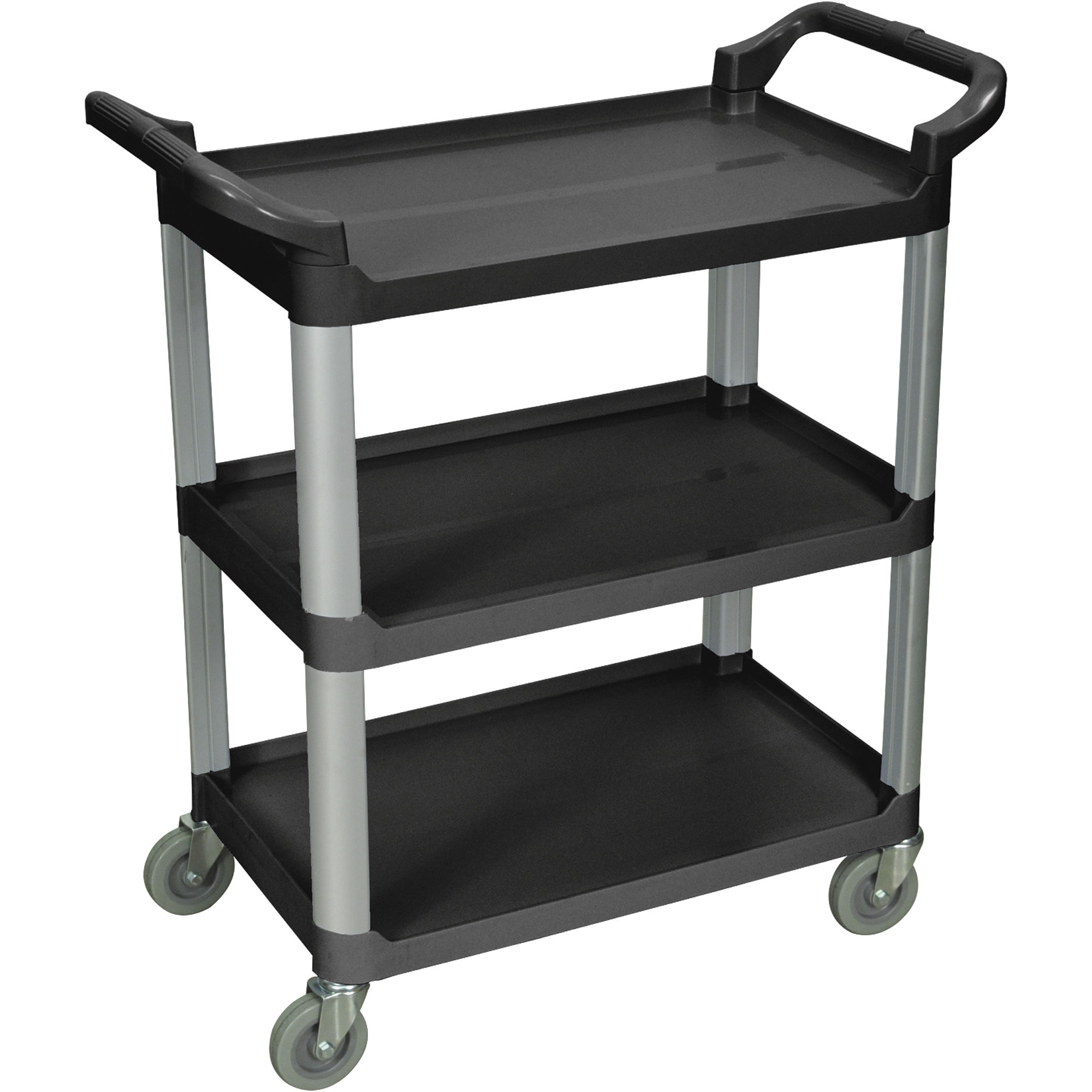 Luxor Serving Cart, 200-Lb. Capacity, Black, Model# SC12-B