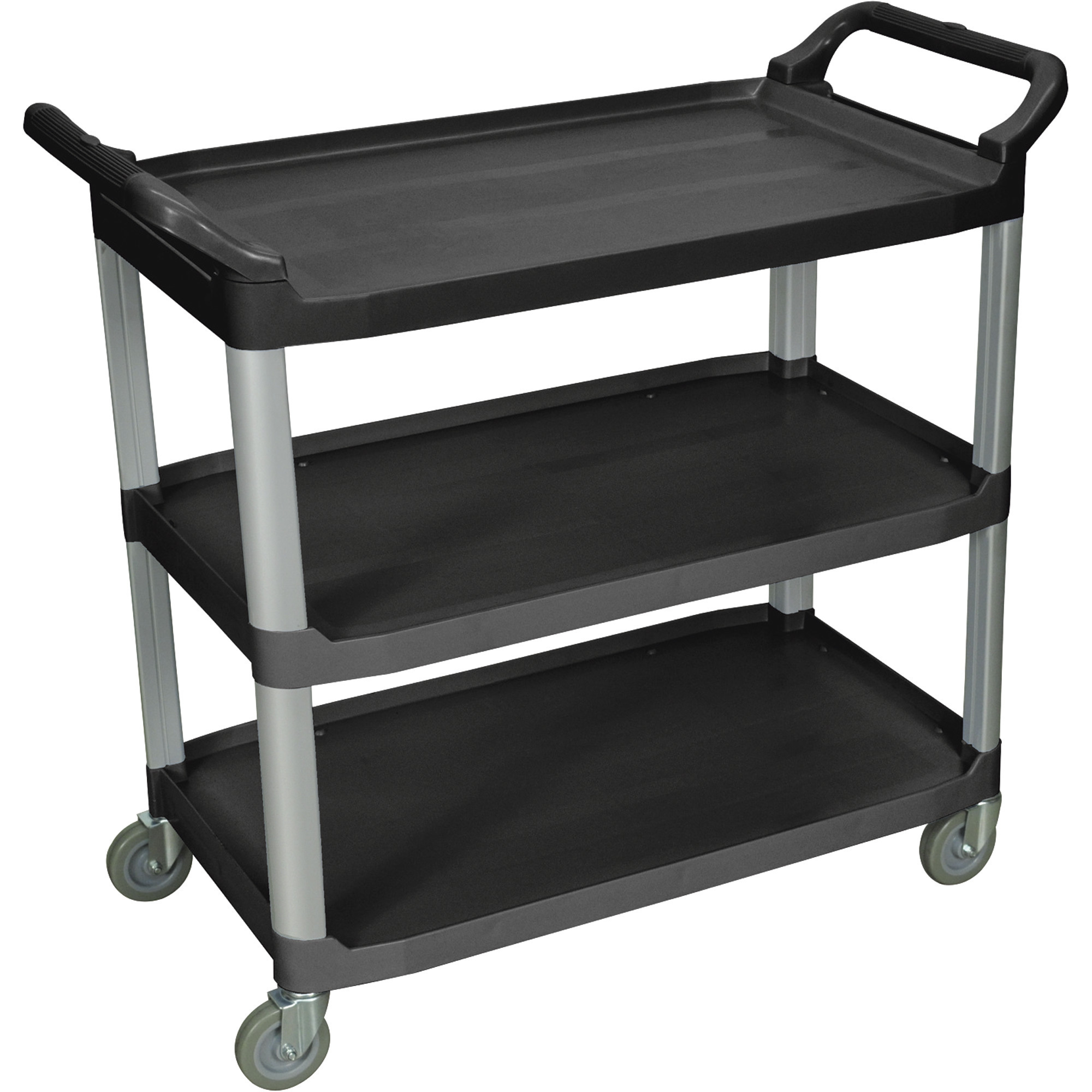 Luxor Large Serving Cart, 300-Lb. Capacity, Black, Model# SC13-B