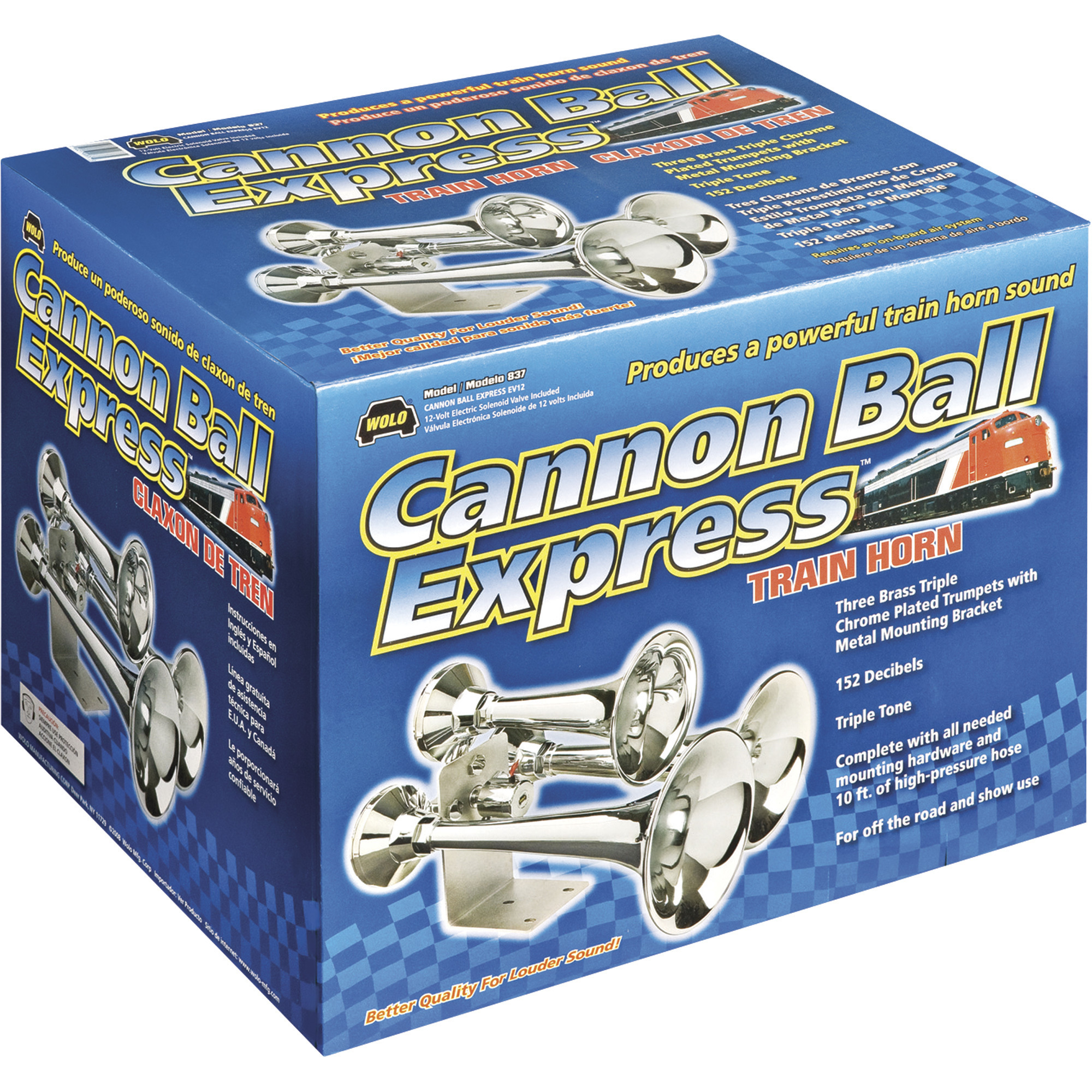 Wolo Cannon Ball Express EV24 Air Horn — 152db Sound Output, Model# 838