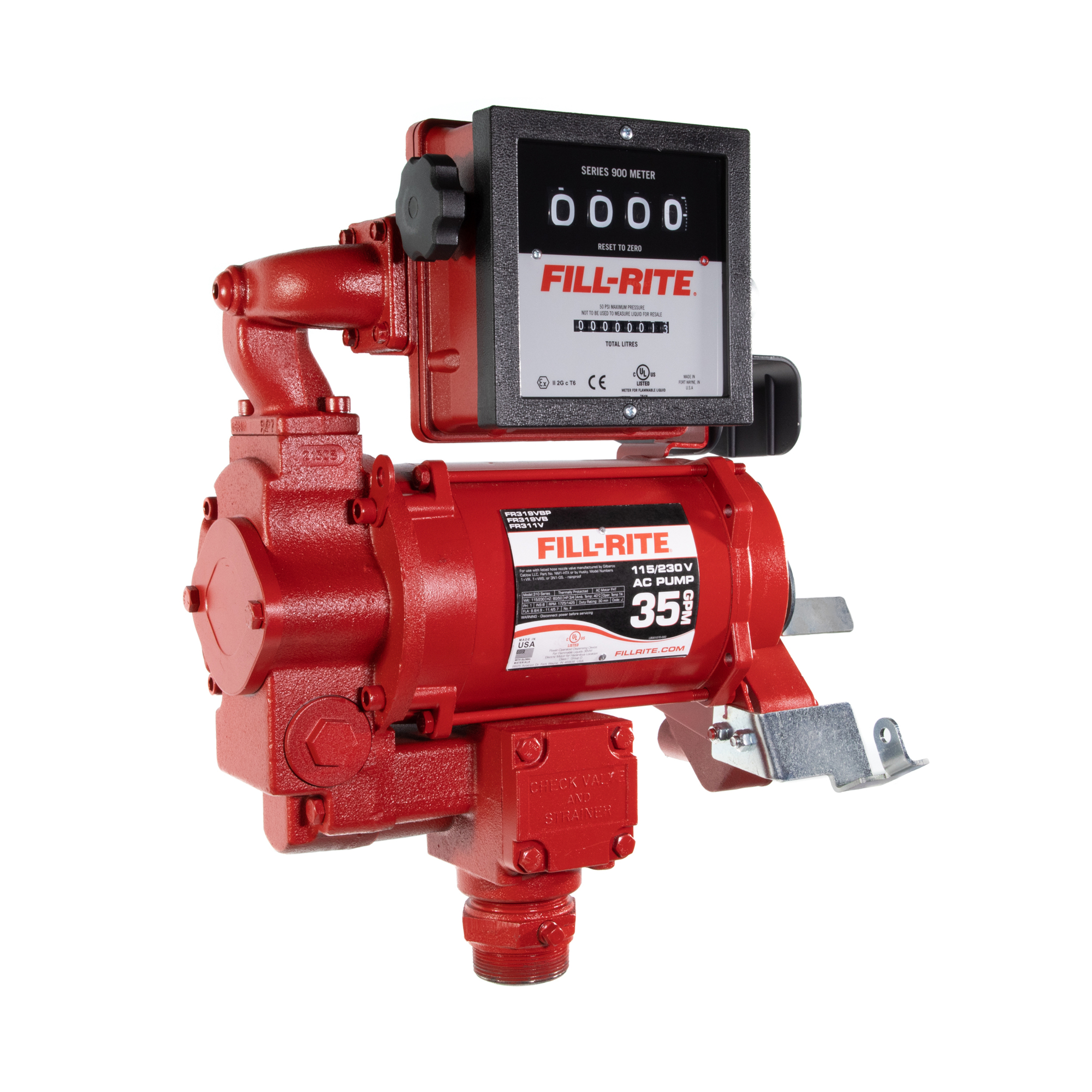 Fill-Rite Fuel Transfer Pump, 35 GPM, 115/230V AC, Heavy-Duty, Model# FR311VLN