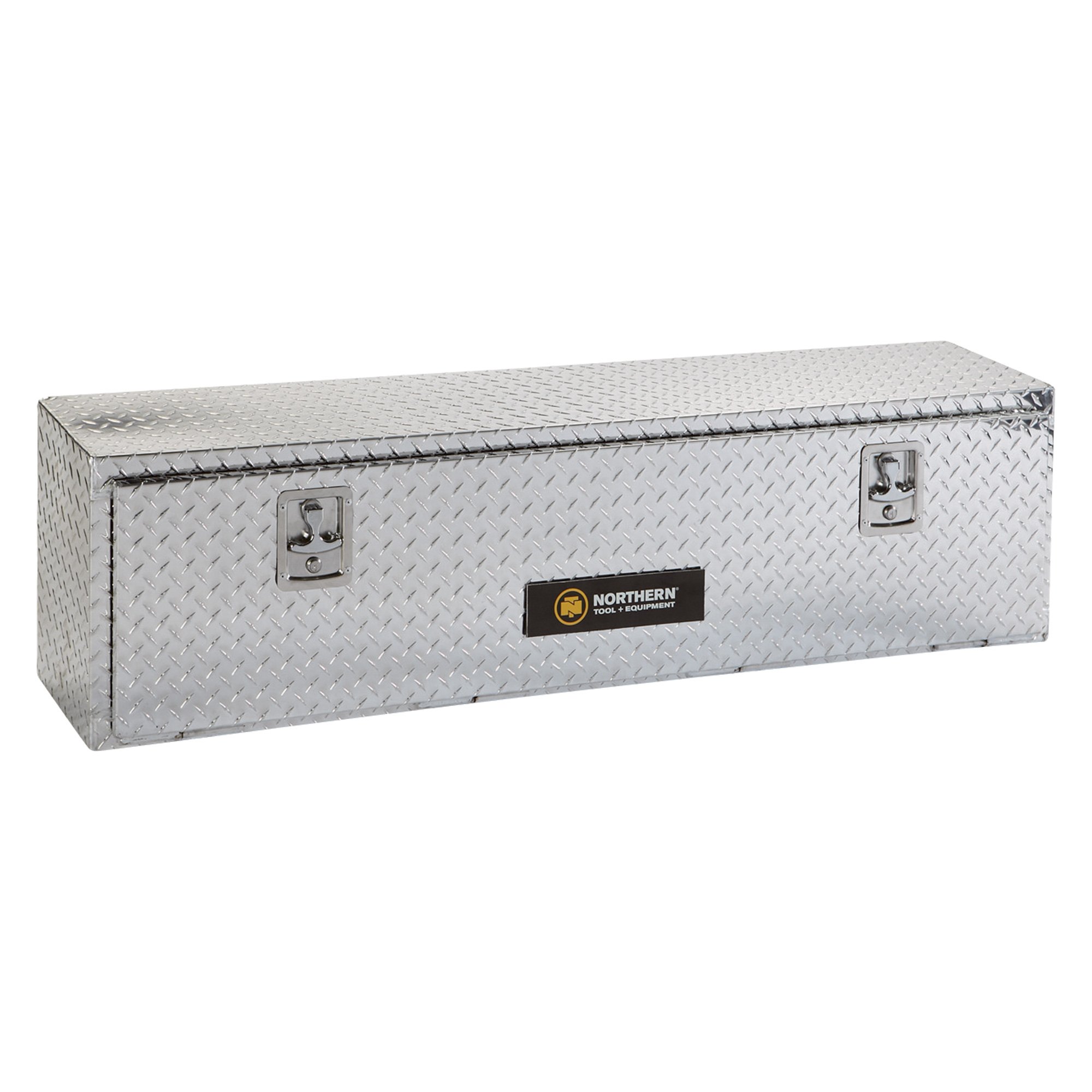 Northern Tool Tote Tool Box with Handle, Aluminum, Diamond Plate, Hasp  Latch, 30in. x 12in. x 12in., Model# 36012774
