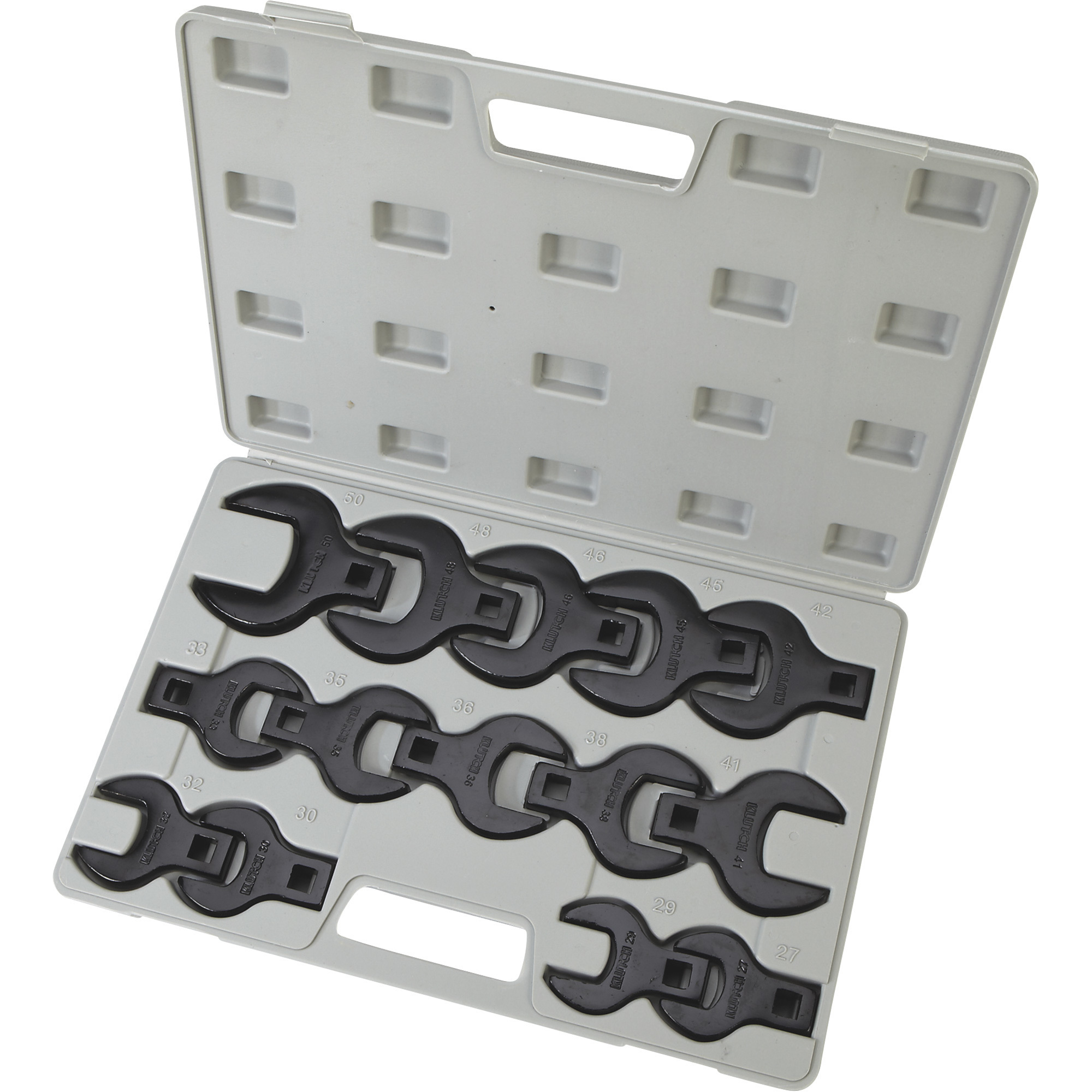 Klutch Jumbo Metric Crowfoot Wrench Set, 14Pc. Northern Tool