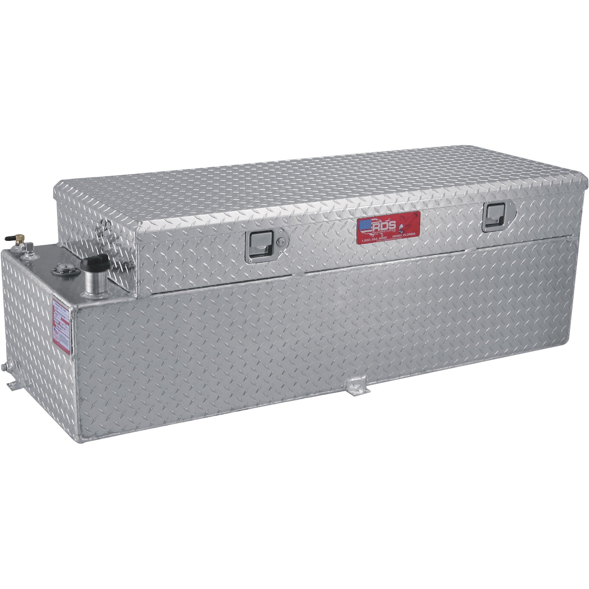 W　904545 RDS Aluminum Auxiliary Fuel Tank Toolbox Combo — 91 Gallon
