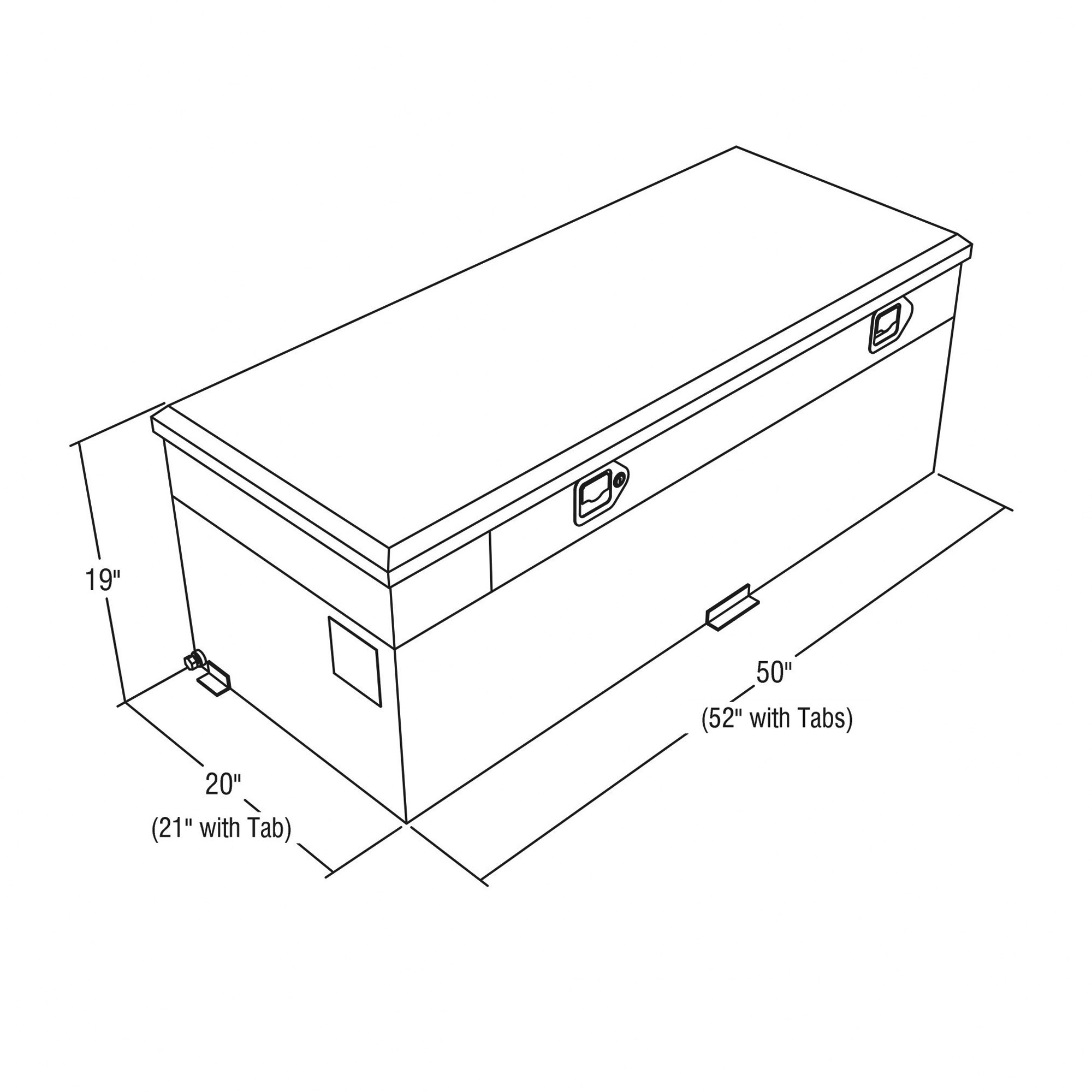 RDS Aluminum Auxiliary Fuel Tank Toolbox Combo, 51-Gallon Capacity ...