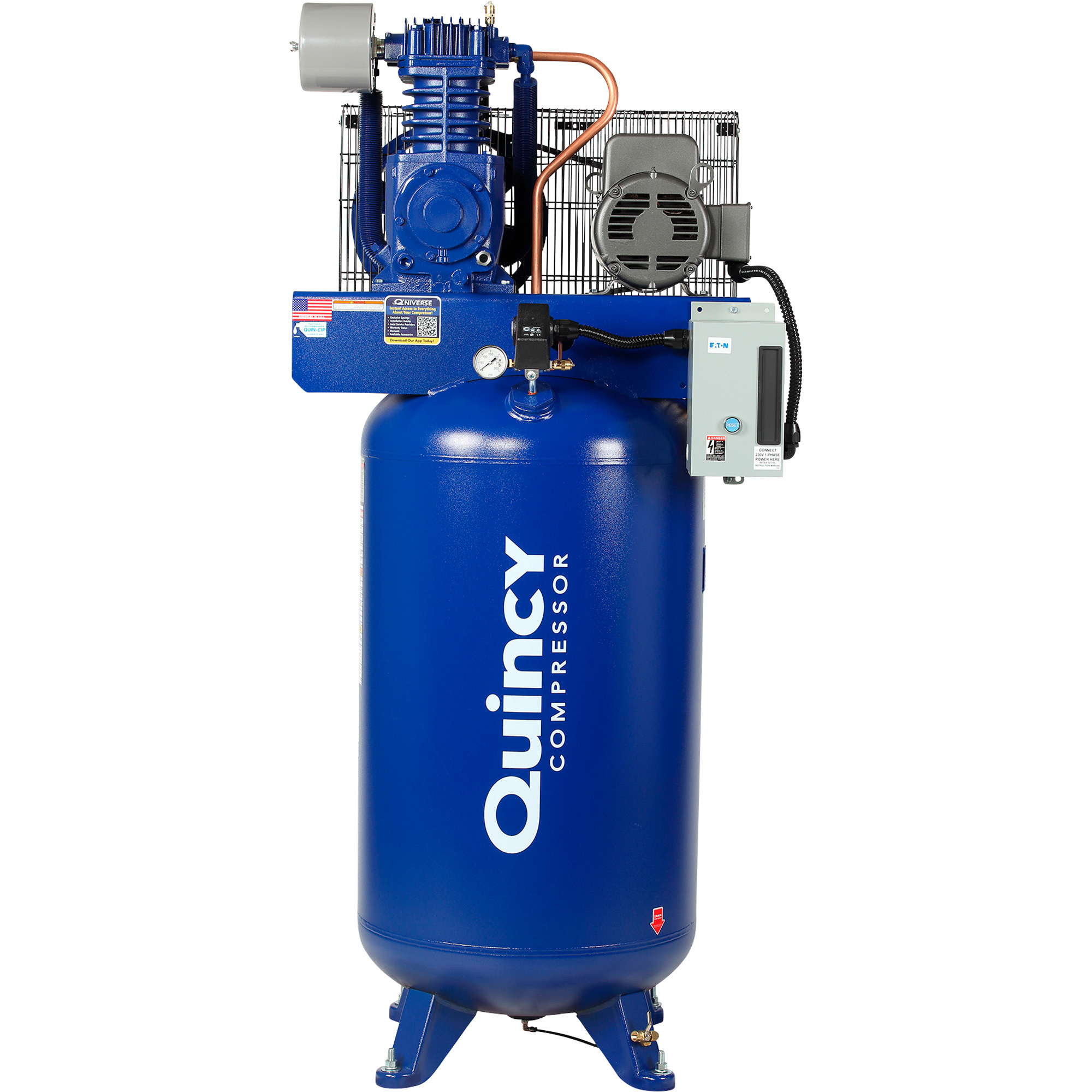 Quincy QT-5 Splash Lubricated Reciprocating Air Compressor, 5 HP
