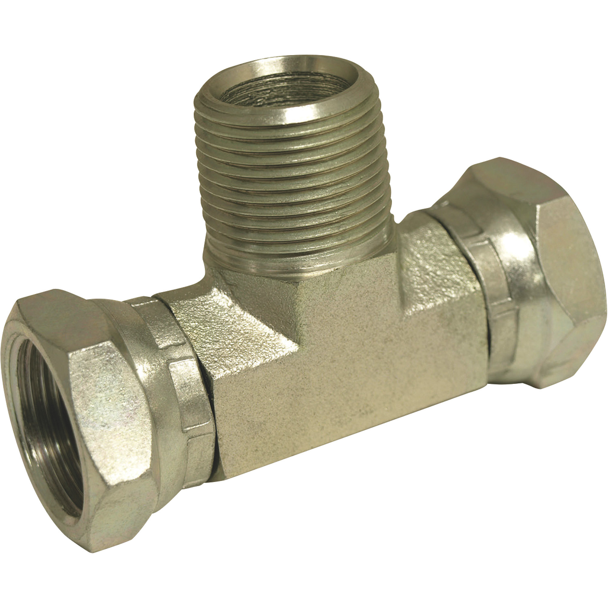 Apache TEE Swivel Adapter 3/8in.Male NPT X 3/8in. Female NPTS x 3/8in. Female NPTS