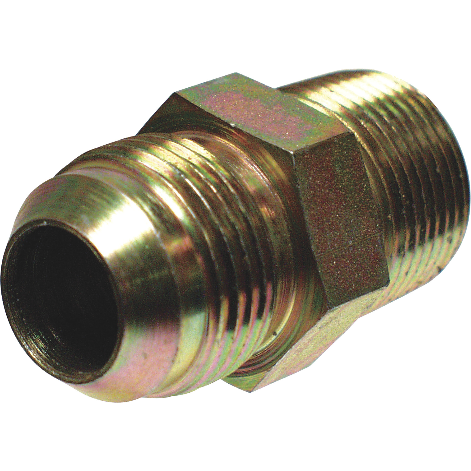 Apache Straight  Adapter 3/8in. Male JIC x 1/2in. Male NPT