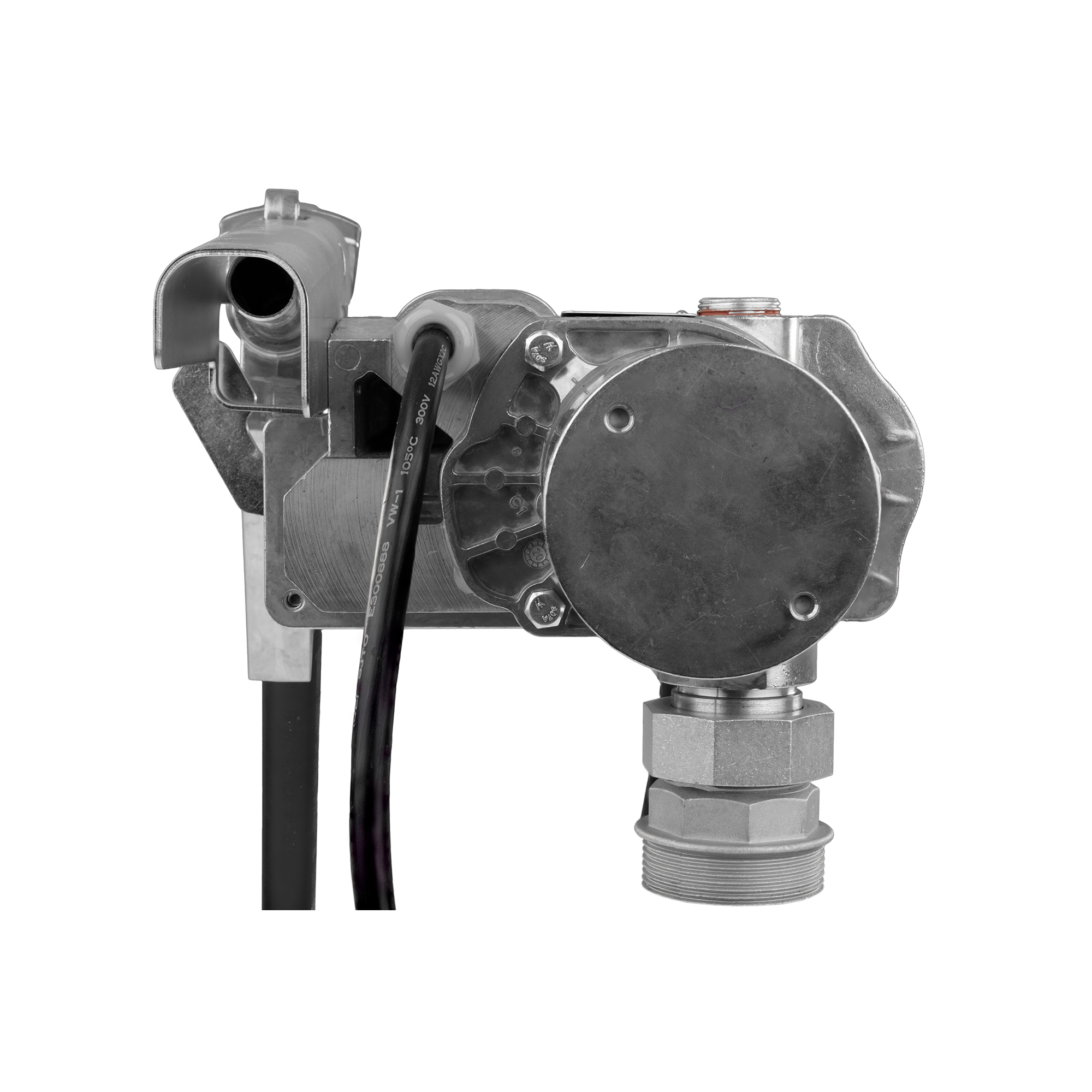 GPI 12V Fuel Transfer Pump with Spin Collar — 15 GPM, Manual Nozzle, Hose,  Model# M150S-MU