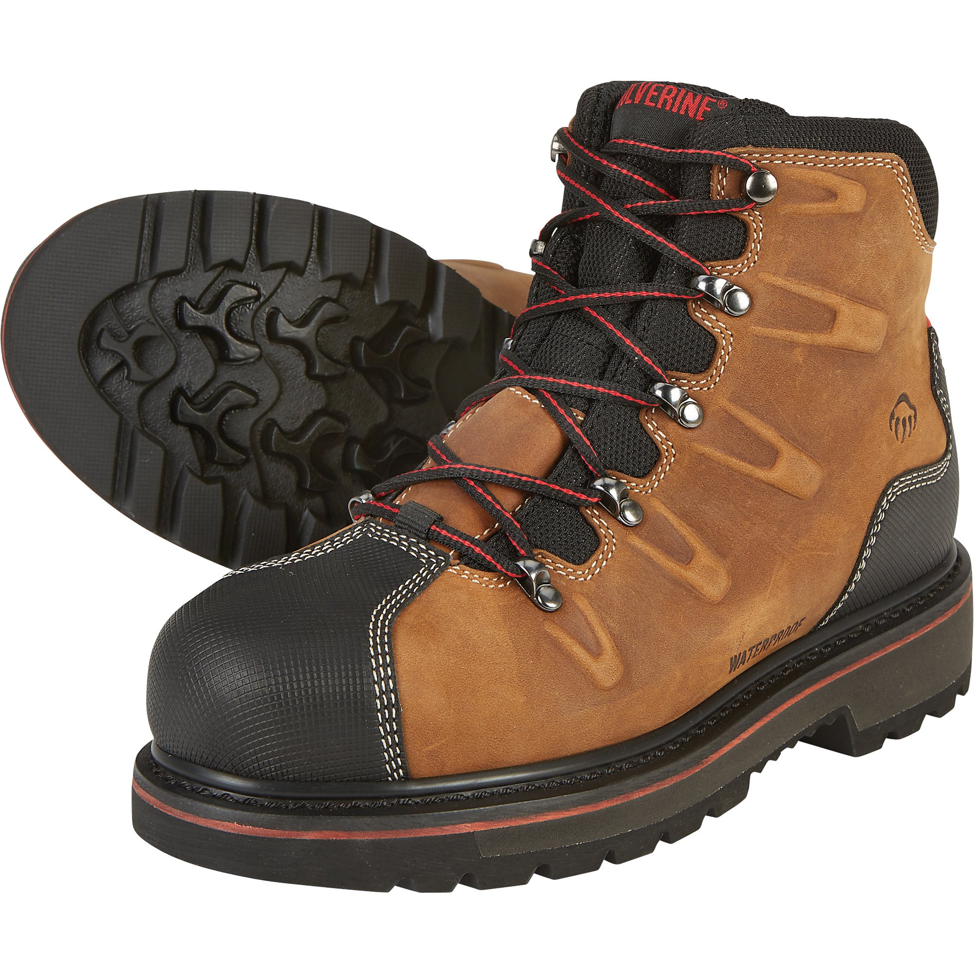 Wolverine Men S Hacksaw 6in Waterproof Steel Toe Boots — Brown Model W10263 Northern Tool