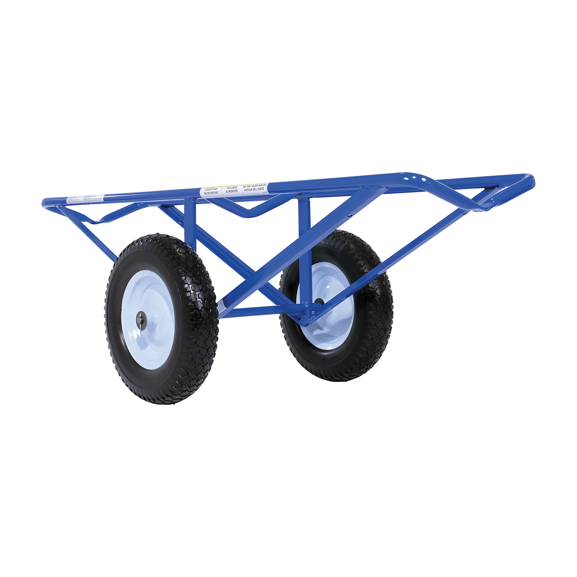 Vestil Portable Standard Carpet Dolly - 60in.L x 26in.W x 20in.H, Welded Steel, 16in. Foam-Filled Wheels, Model# CARPET-45-FF