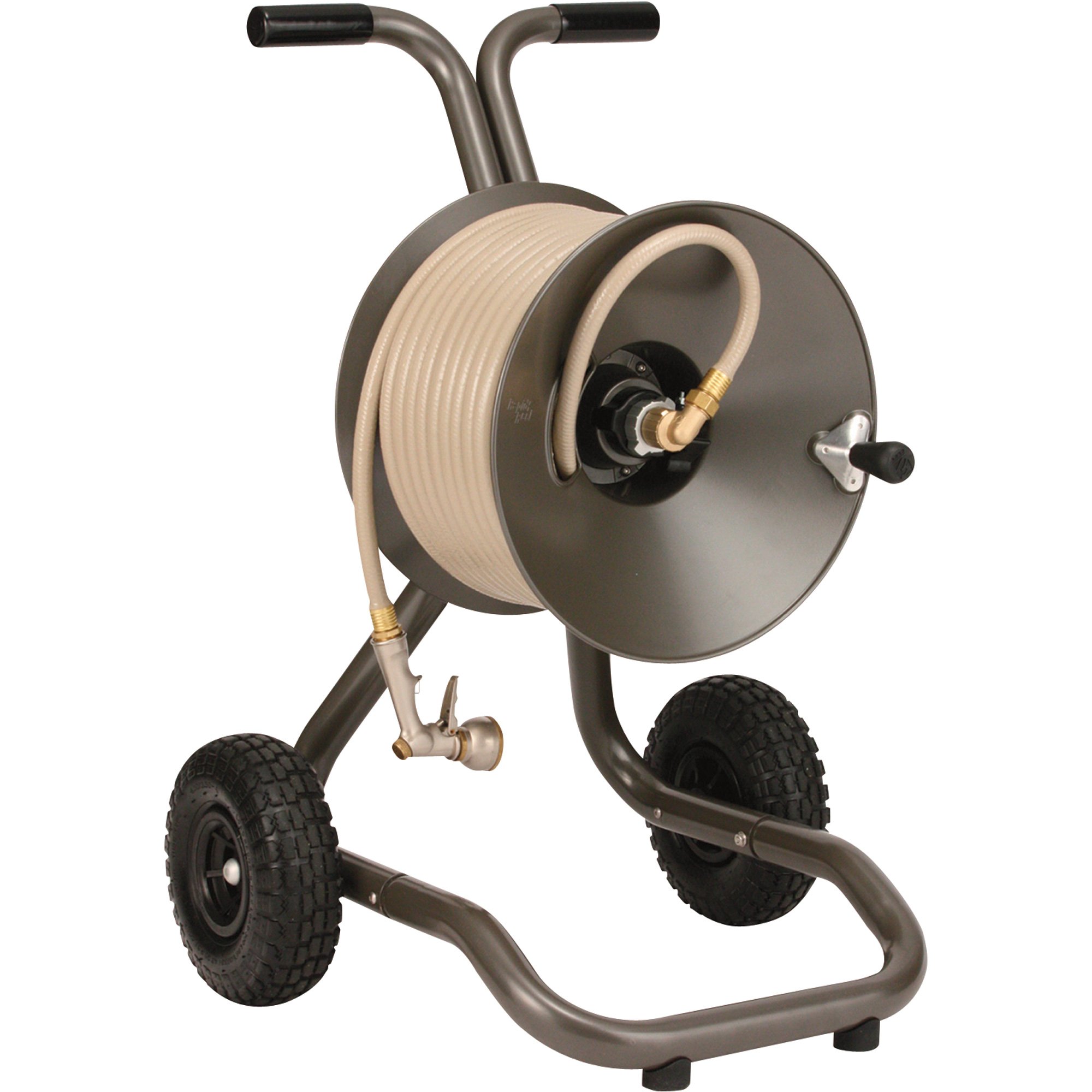 Rapid Reel Wheeled Garden Hose Reel Cart — Stores 150ft.L Hose