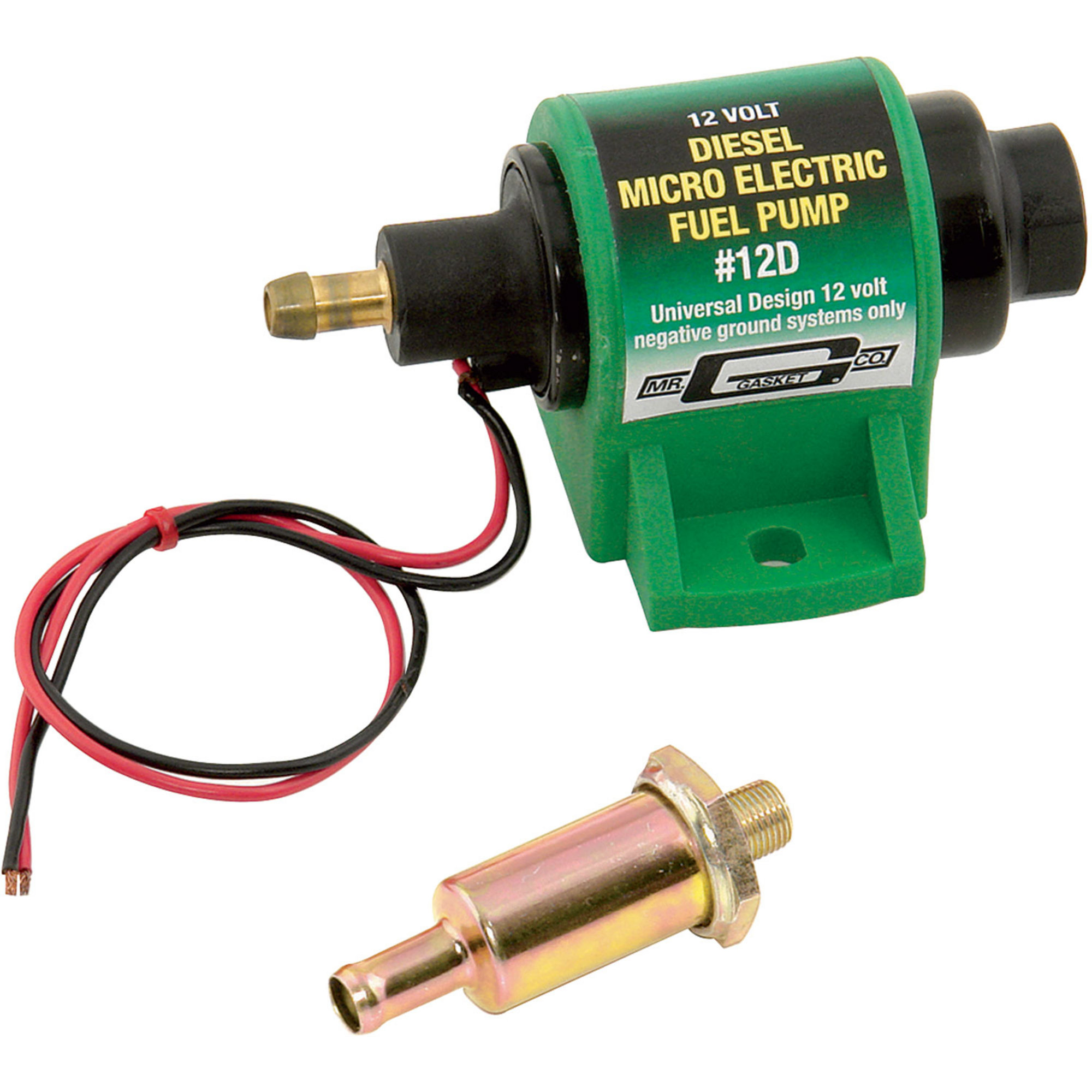 Mr. Gasket Micro Electric Diesel Fuel Pump — 35 GPH, 4 - 7 PSI